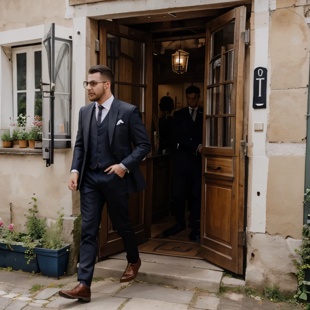 Homme riche et orgueilleux, commerçants du village 