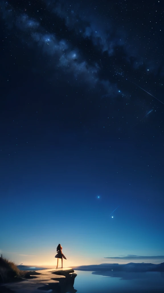 A smart woman&#39;s watch that controls time、The silver case shines in the moonlight。Watching the passage of time under the starry sky。--8k, hd, highly detailed, realistic, photography, photo realism, --ar 9:16 --v 6.0 --s 750