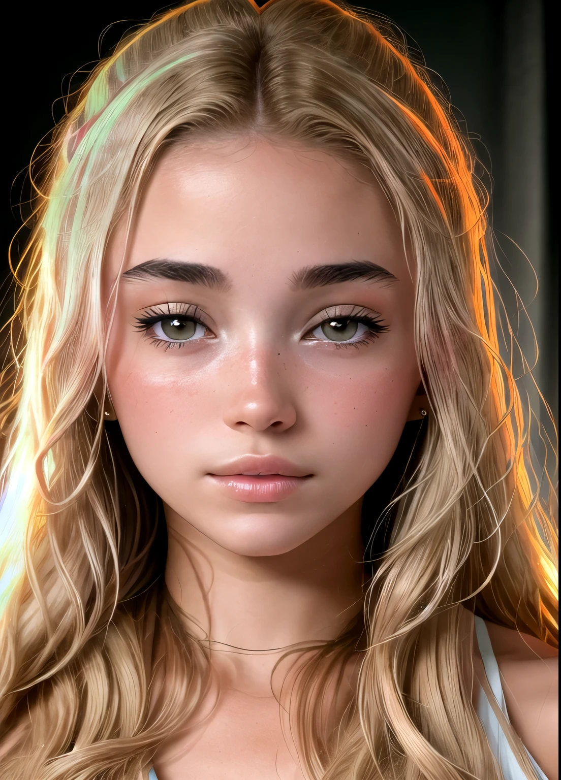 portrait d'Olivia Dunne, Epic (photo, Studio lighting, hard light, sony a7, 50 millimeters, peau mate, pores, couleurs, hyperdetailed, hyperréaliste),