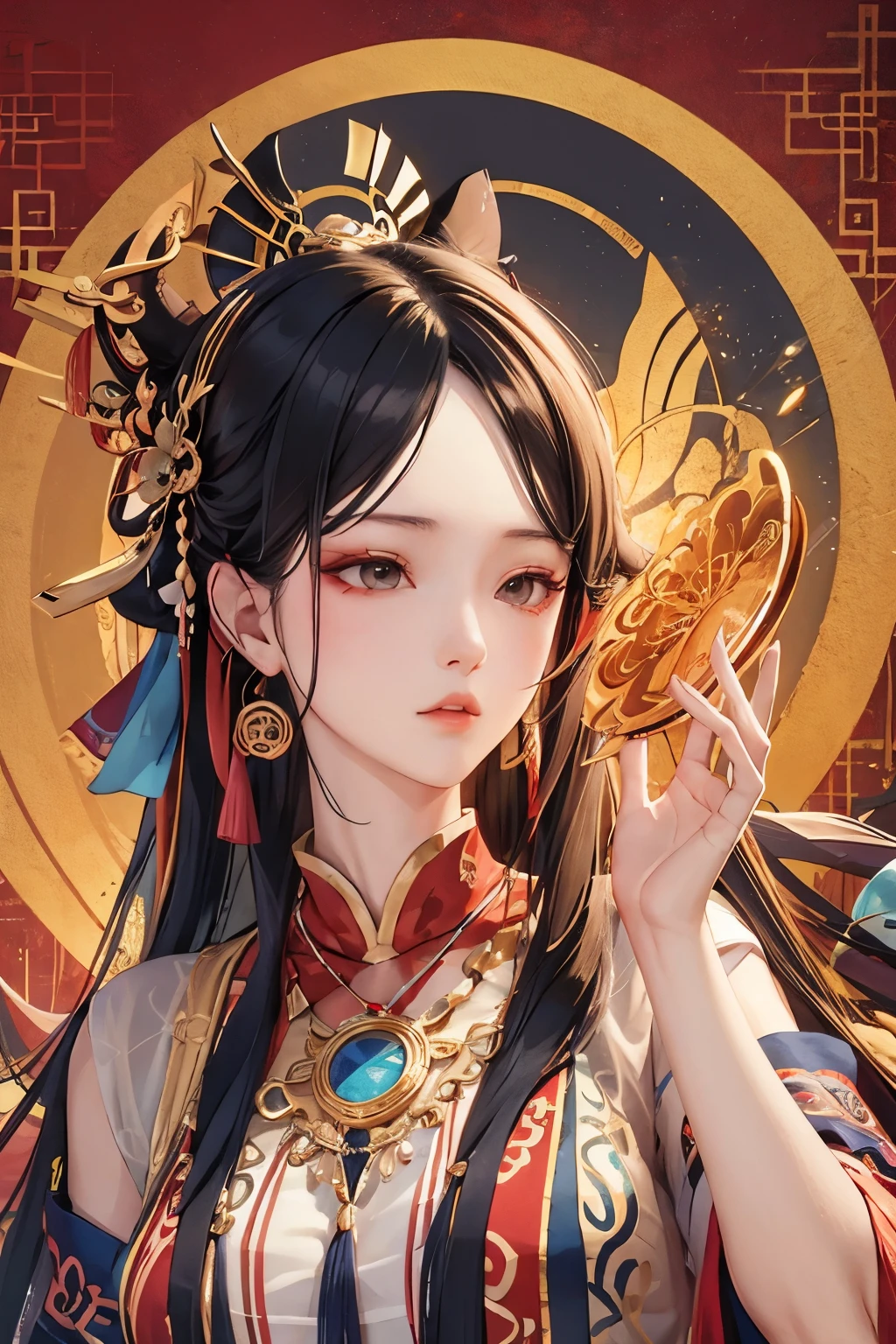 ((best quality)), ((masterpiece)), (detailed), perfect face，Divine Physician，Demon concubine，girl，Xian Xia