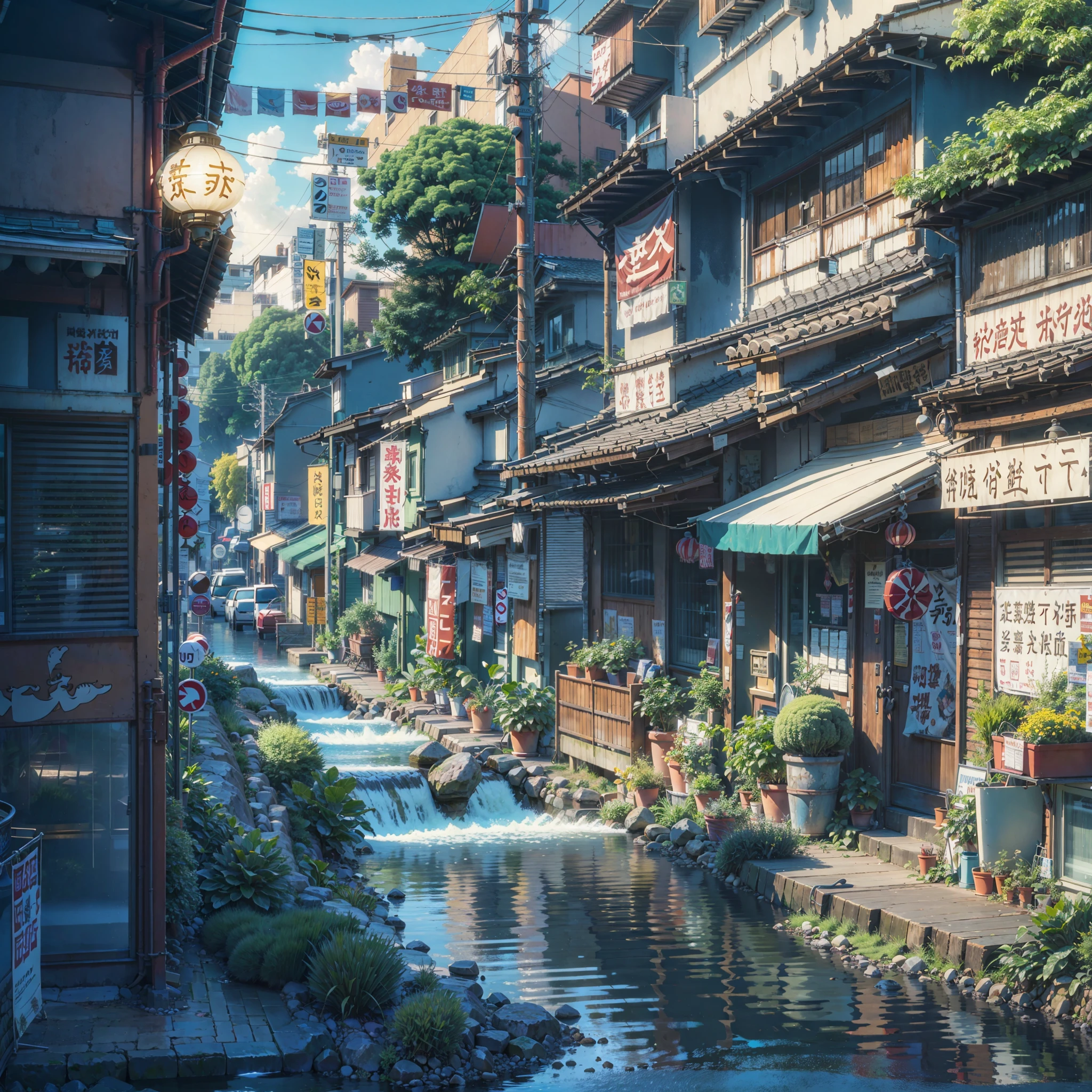 river, flowing water