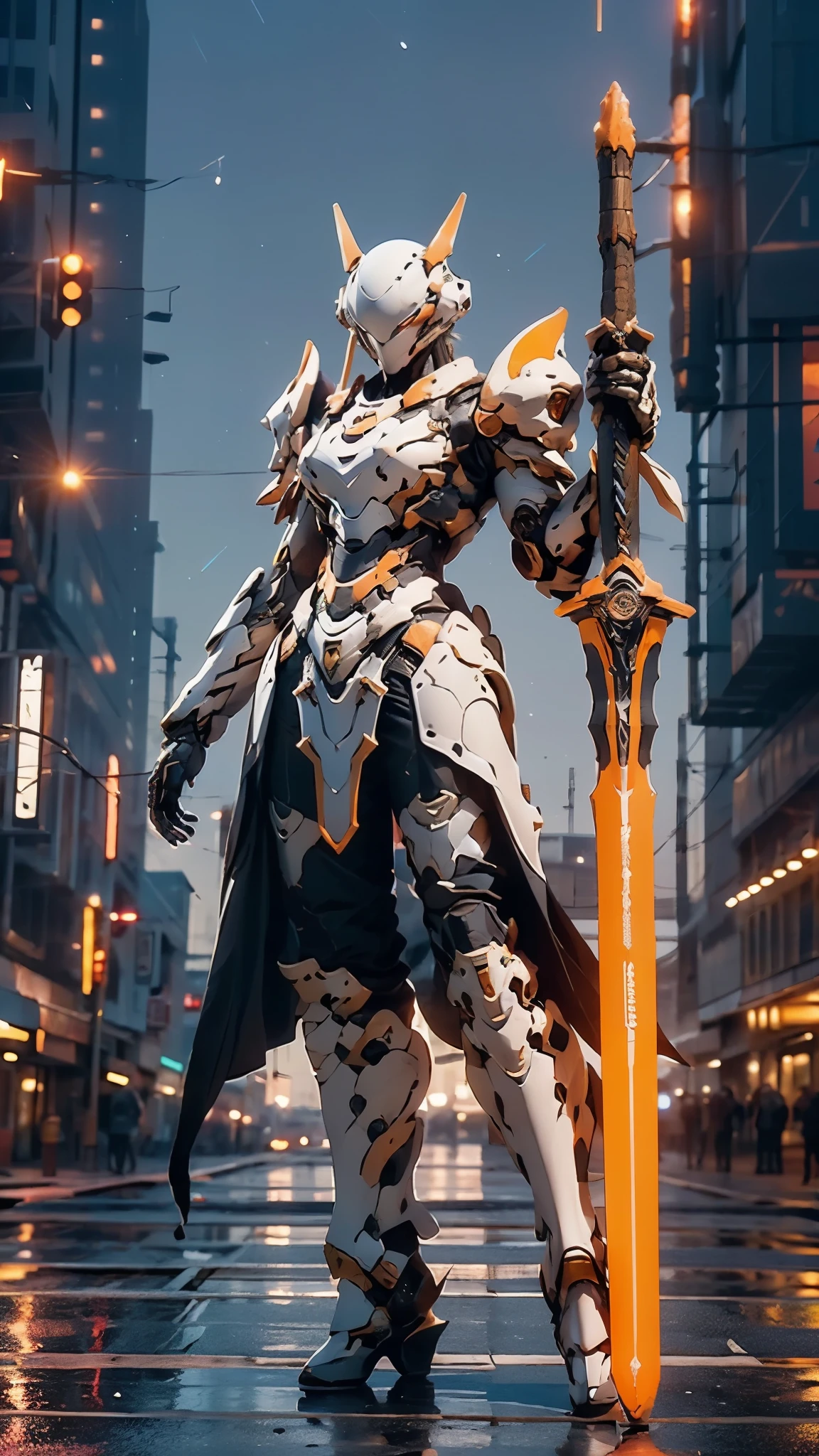 A woman adorned in fantasy-style full-body armor, a crown-concept fully enclosed helmet that unveils only her eyes, a composite layered chest plate, fully encompassing shoulder and hand guards, a lightweight waist armor, form-fitting shin guards, the overall design is heavy-duty yet flexible, ((the armor gleams with a golden glow, complemented by red and blue accents)), exhibiting a noble aura, she floats above a fantasy-surreal high-tech city, this character embodies a finely crafted fantasy-surreal style armored hero in anime style, exquisite and mature manga art style, (Queen bee mixed with Spider concept Armor, photorealistic:1.2, real texture material:1.2), ((night sky, city night view, elegant, goddess, femminine:1.5)), Unreal Engine 5, metallic, high definition, best quality, highres, ultra-detailed, ultra-fine painting, extremely delicate, professional, anatomically correct, symmetrical face, extremely detailed eyes and face, high quality eyes, creativity, RAW photo, UHD, 32k, Natural light, cinematic lighting, masterpiece-anatomy-perfect, masterpiece:1.5