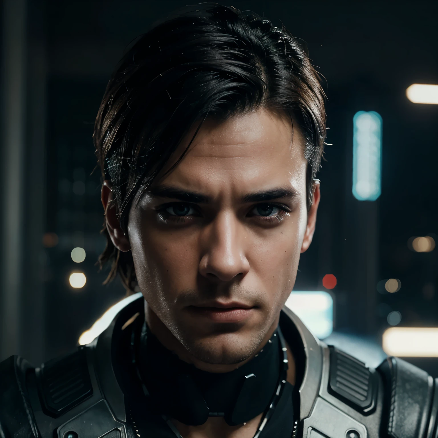 Change background cyberpunk handsome boy realistic face 8k, ultra realistic 