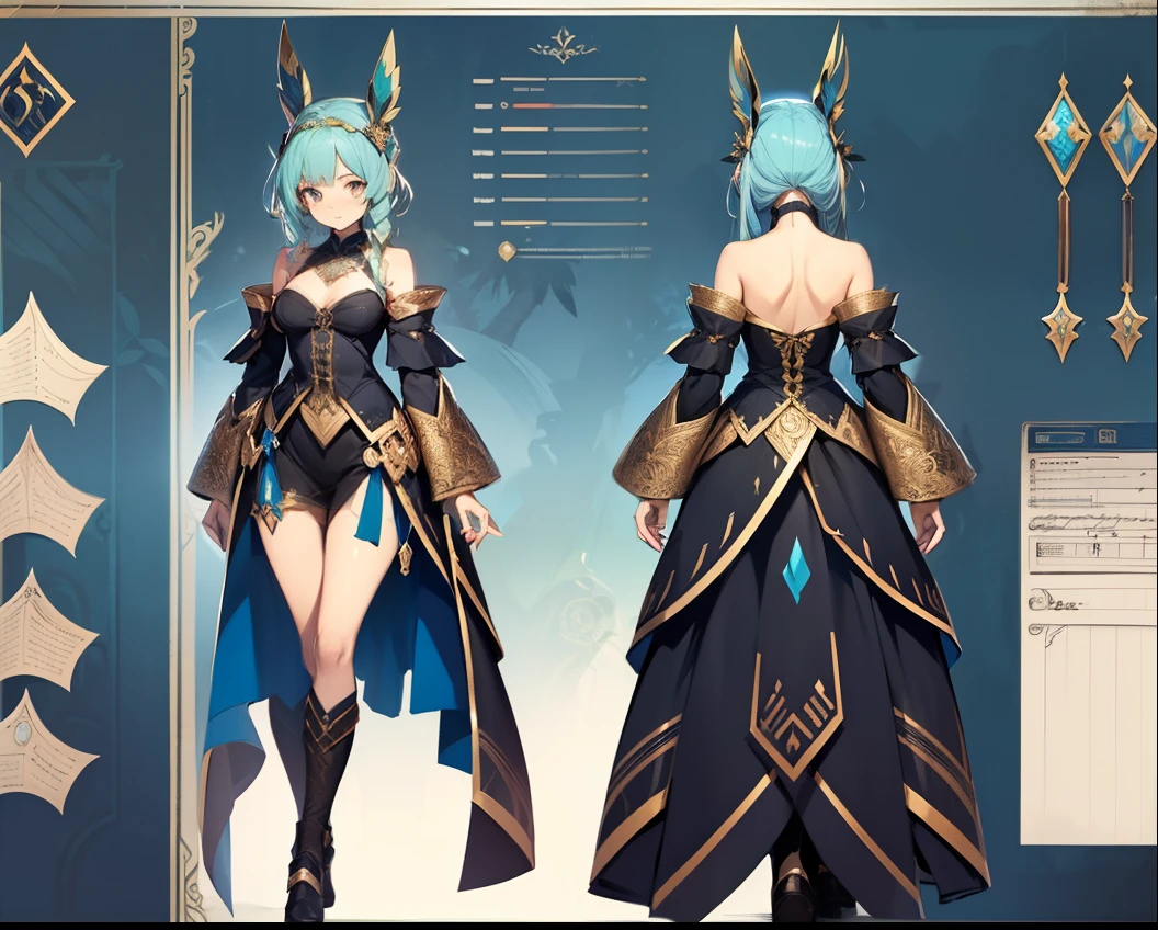 (setting diagram:1.1), character design drawing, (infographic:1.2), character profile,
1girl, solo,
pool,
celadon hair, rose eyes,
absurdly long hair, hair rings,
medium breasts ,
Sleeveless , Open crotch pants ,