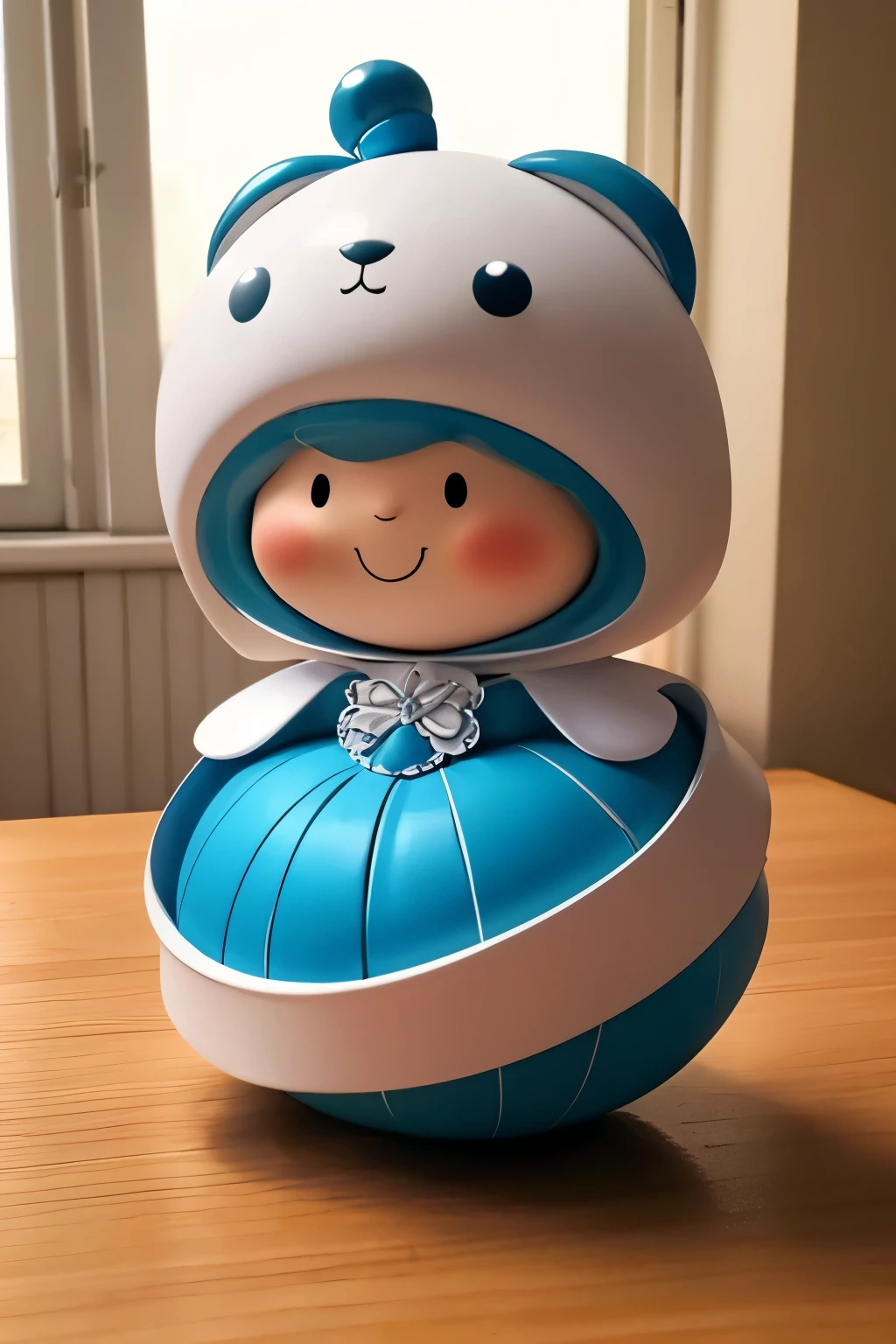 Three-dimensional art made of paper cutouts arranged in a spherical shape、The theme is Cinderella、smile