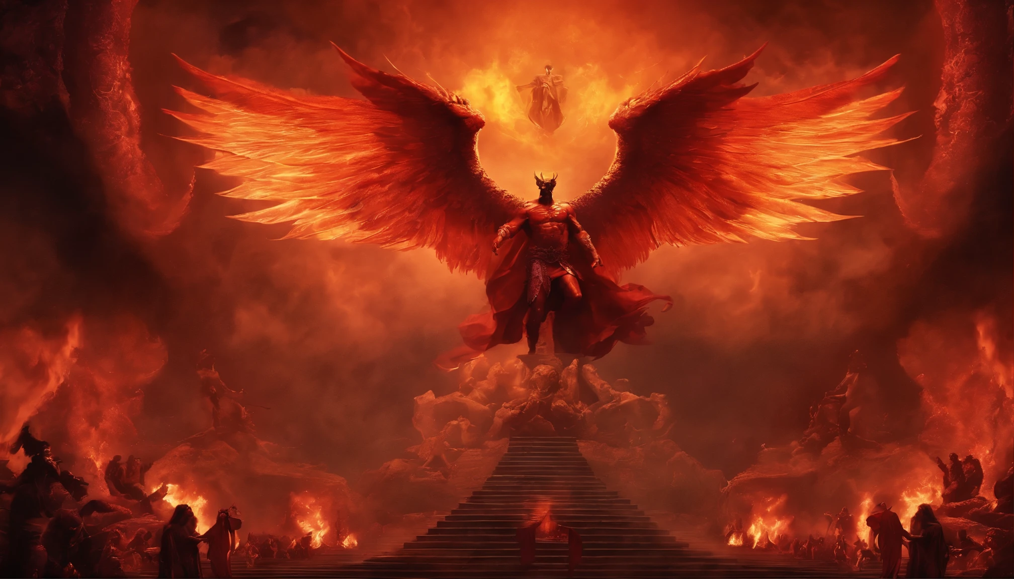 The Battle Between God and Satan、Divindades、arcanjo、ANGELS and SATAN、diabolical、Lucifer、The battle between heaven and hell