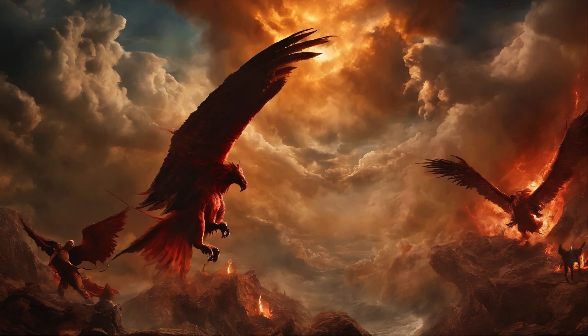 The Battle Between God and Satan、Divindades、arcanjo、ANGELS and SATAN、diabolical、Lucifer、The battle between heaven and hell