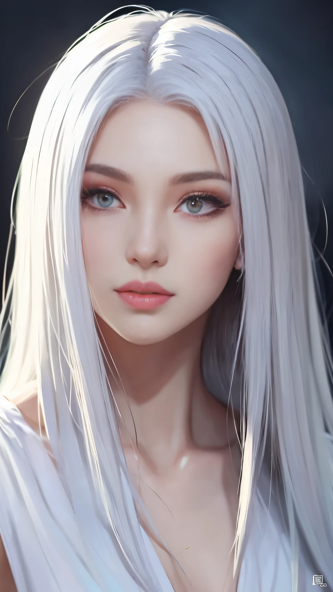 a close up of a woman with white hair and a white mask, beautiful character painting, guweiz, artwork in the style of guweiz, white haired deity, by Yang J, epic exquisite character art, stunning character art, by Fan Qi, by Wuzhun Shifan, guweiz on pixiv artstation