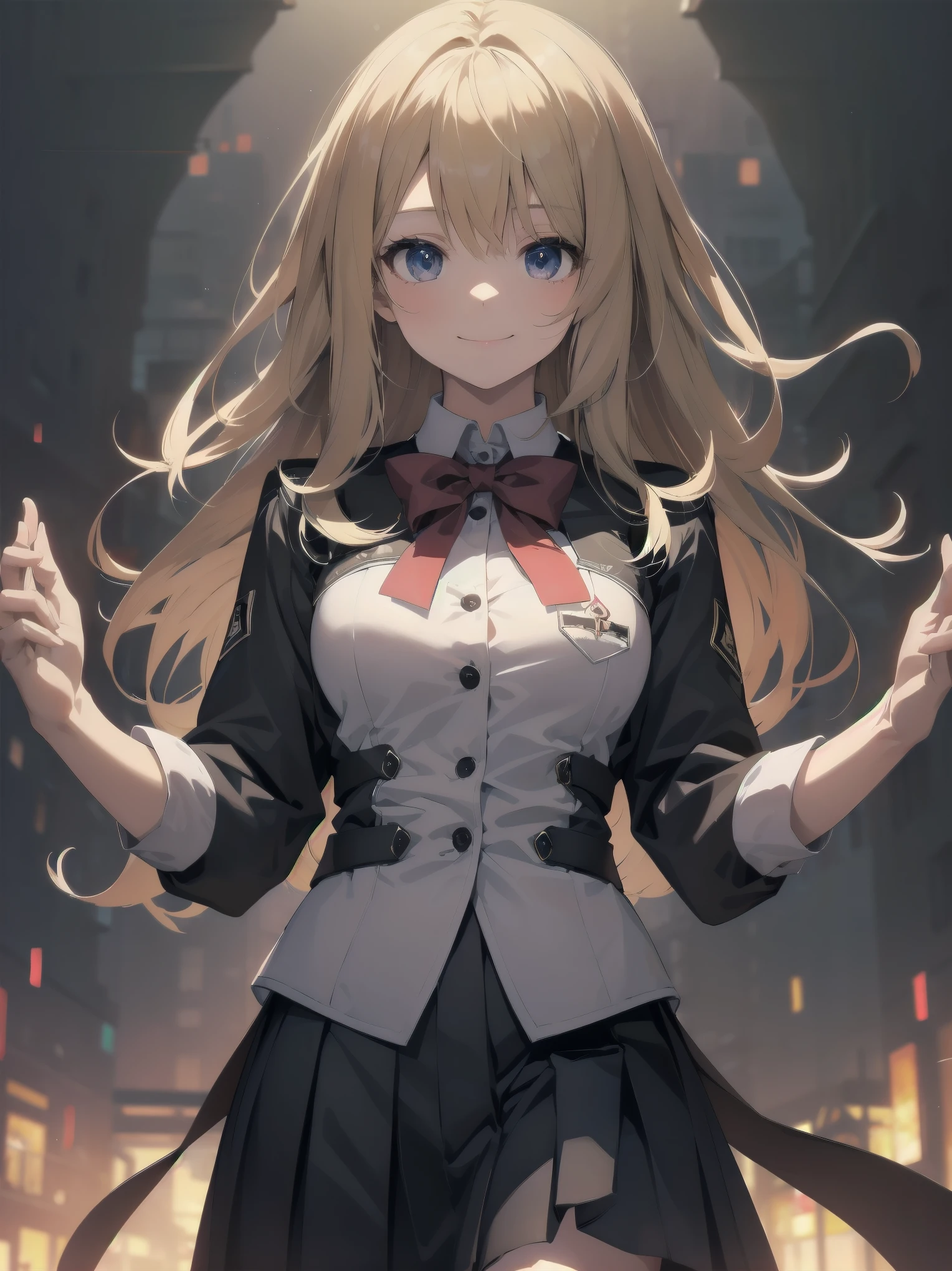 Enhanced dynamic perspective,cute cute beautiful girl,brand JK uniform,look at me and smile,simple background,works of masters,high quality,16K resolution,super fine,Accurate,cinematic lighting,