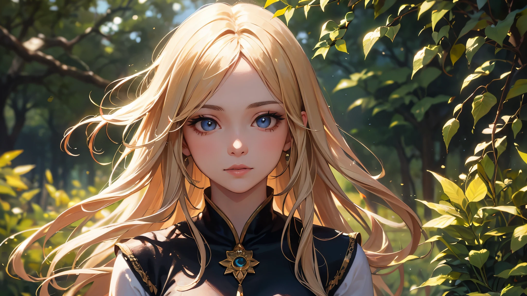 A blonde girl with beautiful detail in her eyes and lips, with long eyelashes. She has a chat with a graceful posture. The painting is done in a medium of oil on canvas, giving it a classic and timeless feel. The scene is set in a garden, with vibrant colors and lush greenery. The lighting is soft and natural, casting a warm glow on the girl's face. The image quality is of the highest level, with ultra-detailed and photorealistic details. The colors are vivid and the focus is sharp. The overall effect is a masterpiece, with a touch of bokeh to add depth to the composition.