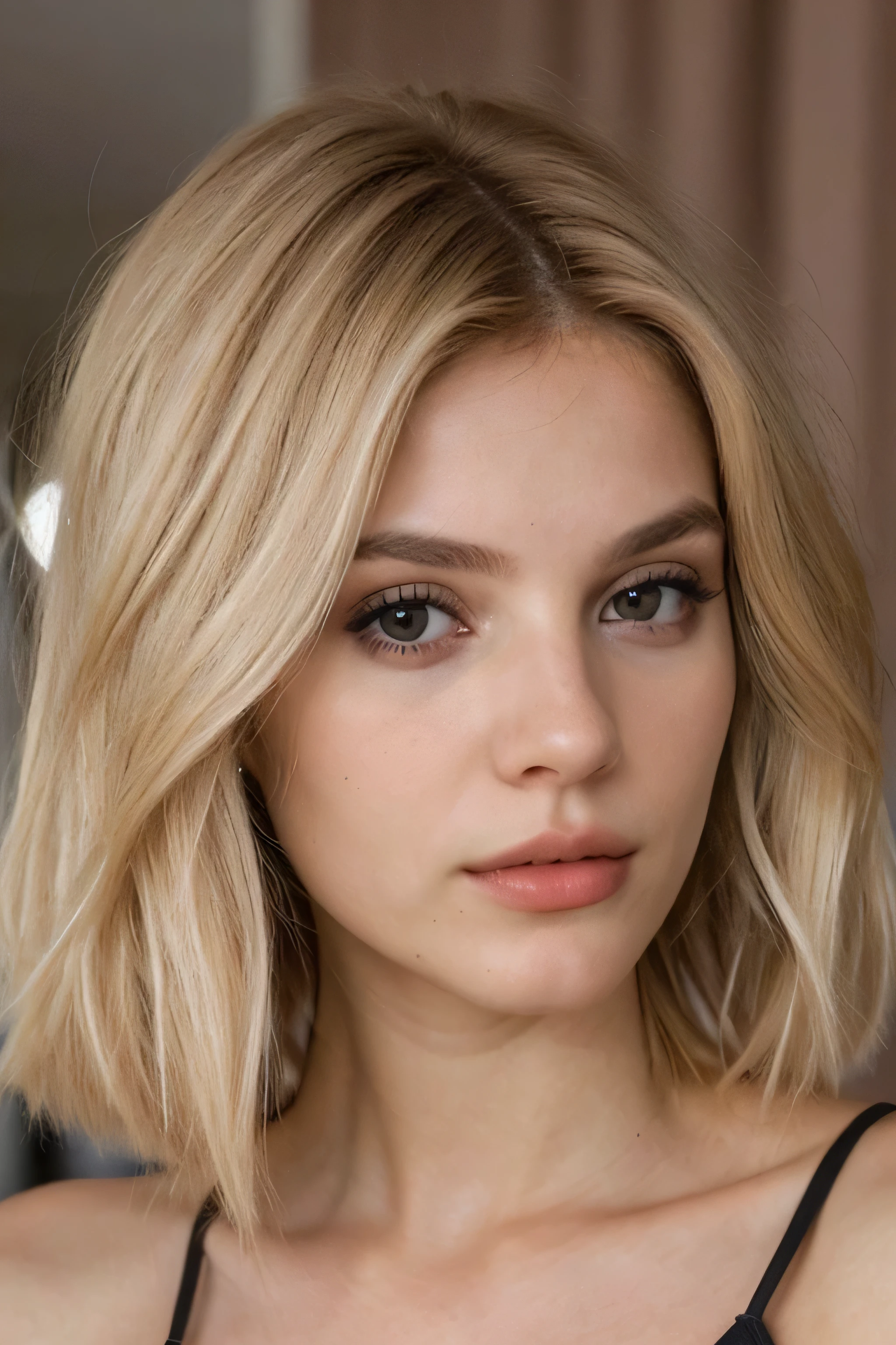 attraente modella bionda, Cabelo ondulado longo, olhos azuis, sesso, da lontano, tornar a foto ultra realista