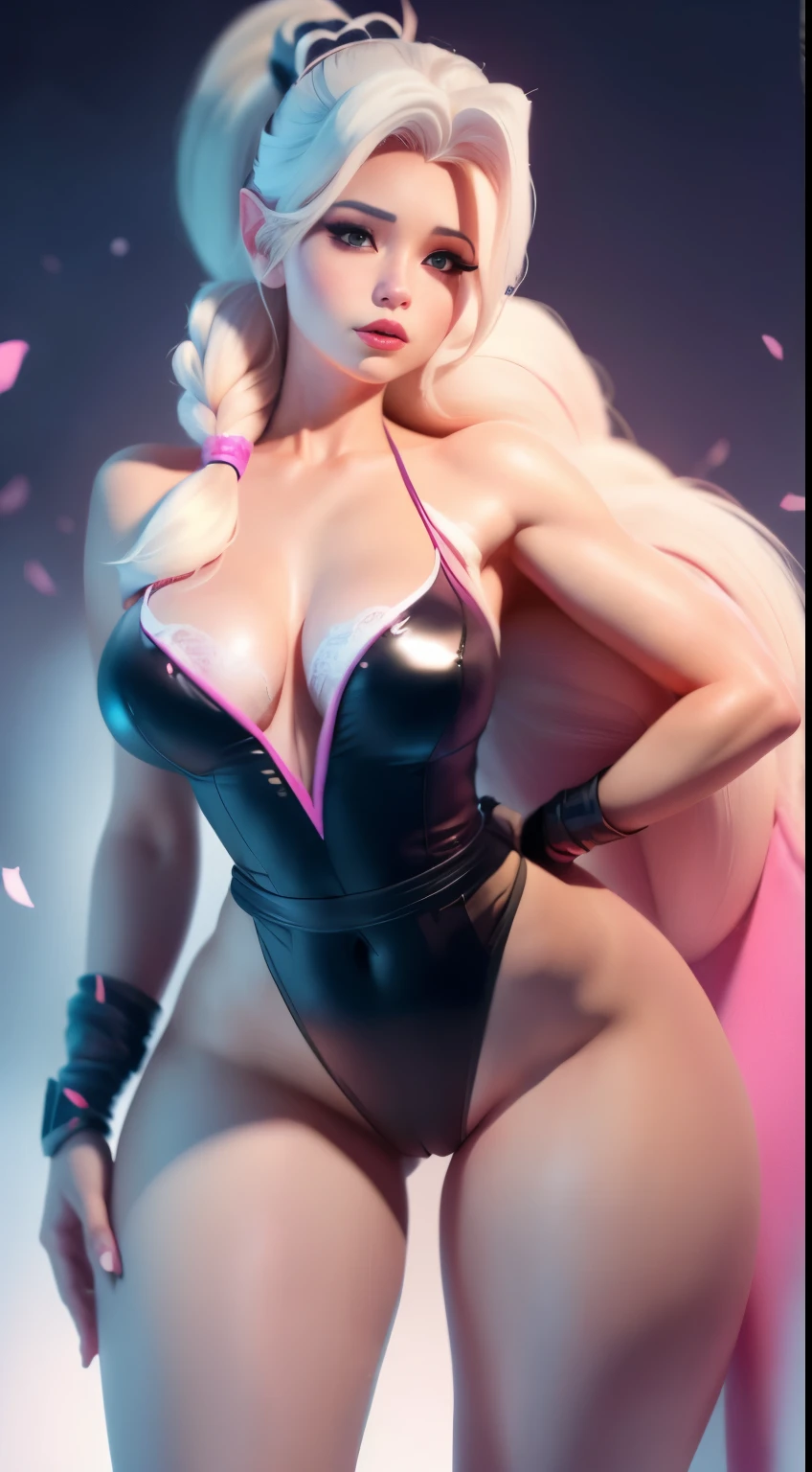 Elfgirl (rose quartz SU-Elsa frozen Disney Tinker waifu mezclando modelos .) (ultra FUSION of white and pink hair) Highly detailed CG unity 8k wallpaper, style shot, complex, high detail, dramatic, highest quality movie still image, very detailed, masterpiece, best quality, character design, Elsa, Elsa from Frozen,Fusion Pink Diamond (( Dark style)), realistic ultra-detailed rendering style, natural light, sharp character design, (hard focus, 8k), (((natural skin texture))), 8k textures, soft cinematic lighting, adobe lightroom, dark room, hdr, Sophisticated, Elegant, Rich Detail, Sharp Focuilm Look) )), Soothing Tones, Detail Frenzy, Intricate Detail, Super Detail, Low Contrast, Soft Film Lighting, Dull Colors, Exposure Blending, HDR, Fade, 35mm, f/1.4, ISO64, f16, 25 sec.