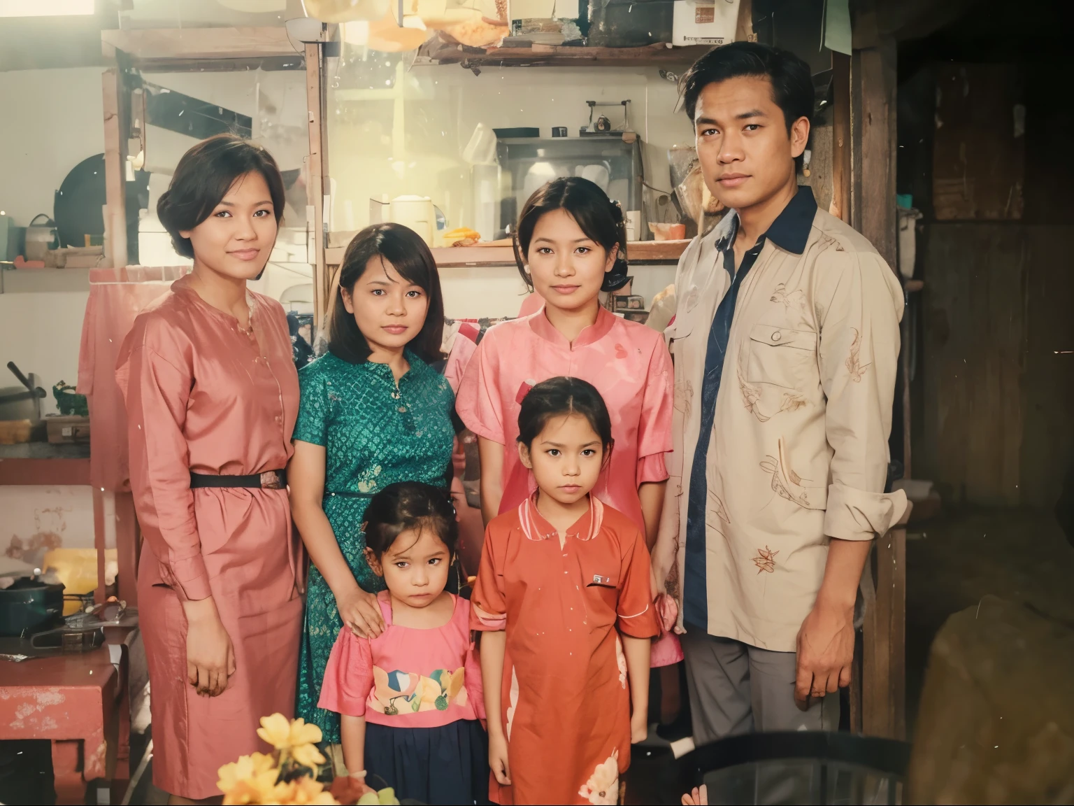 Real photo. Familly indonesian