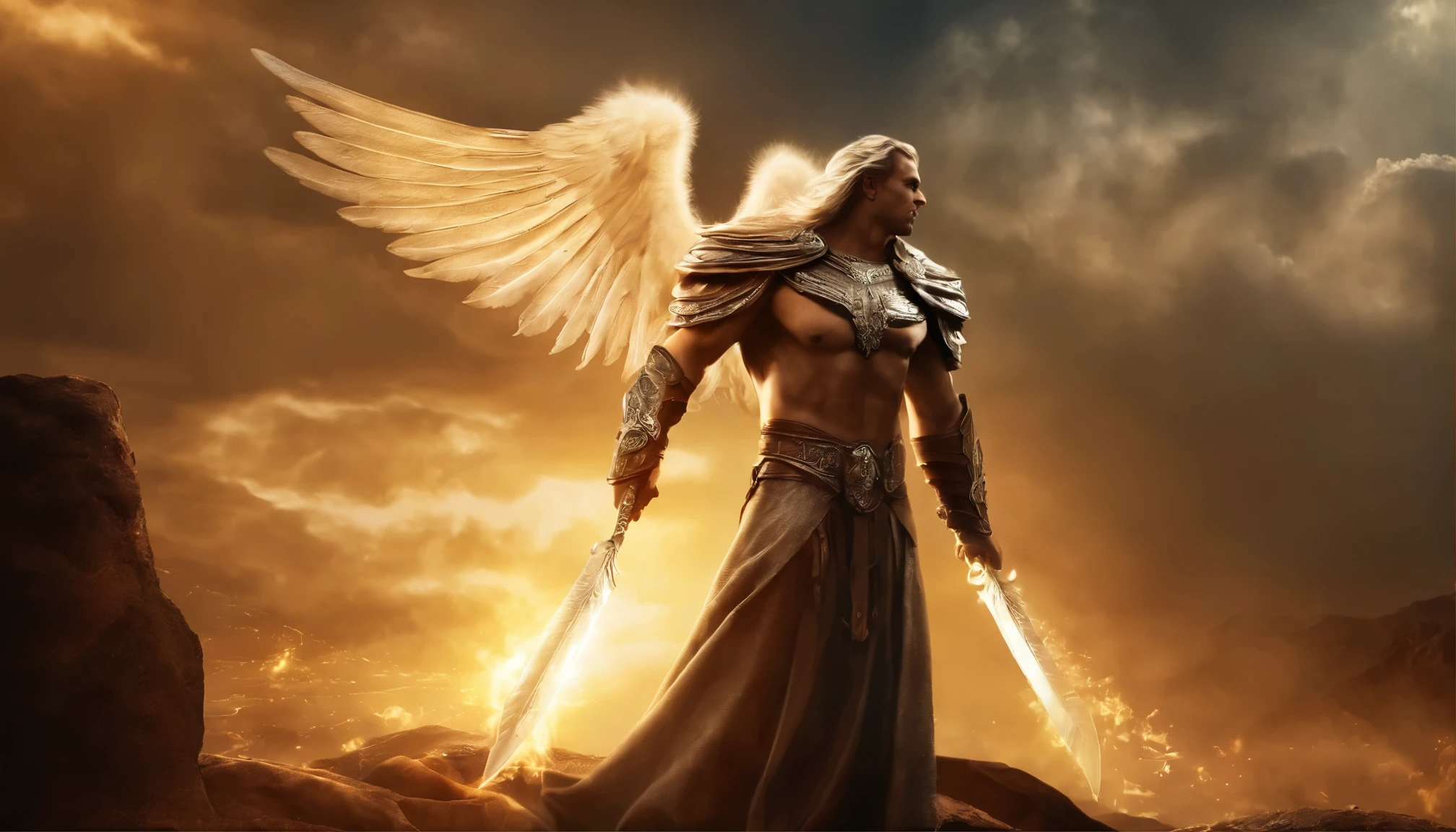 uma imagem do anjo Miguel Arcanjo, com uma espada no inferno, Anjo no inferno, arcanjo, Angels vs Demons, angel watching demon, Anjos e Demonios, anjo protegendo o homem, Arcanjo Miguel, O Anjo da Morte, Battle between Anjos e Demonios, anjo super largo, epic angel wings, angels protecting a praying man, necessidade humana anjo da morte. ((imagem epica)), ((alta qualidade)), olhos claros brilhantes, Biomechanics, estranho, assustador, Pesadelo, cores muito brilhantes, light particles, com luz brilhante, Mshiff, Arte do papel de parede, Papel de parede UHD, Arcanjo olhos claros brilhantes, Biomechanics, estranho, assustador, Pesadelo, cores muito brilhantes, light particles, com luz brilhante, Mshiff, Arte do papel de parede, Papel de parede UHD