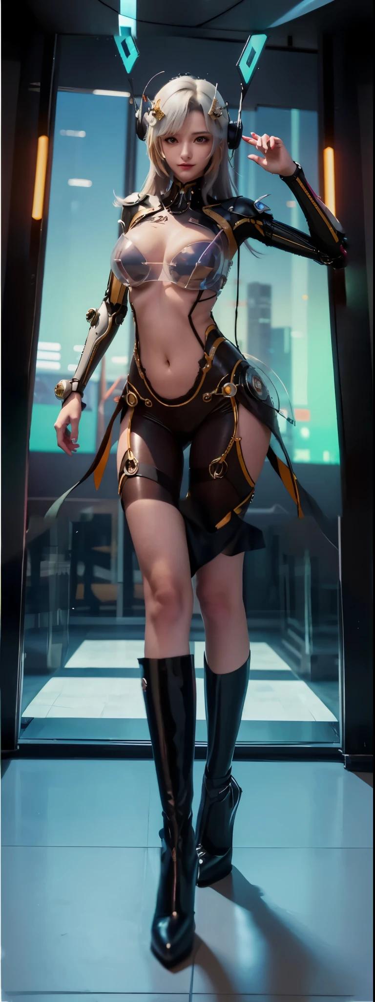 Ms Alafid in futuristic outfit posing for photo, Oppei Cyberpunk, perfect android girl, Biomechanics OPPEIN, cute girl, female cyberpunk anime girl, Internet litigation, cyberpunk anime girl mech, Perfect anime robot woman, cyberpunk anime girl, Digital Cyberpunk Animation Art, Cyberpunk angry gorgeous goddess, Smooth digital concept art, - girl with silver hair