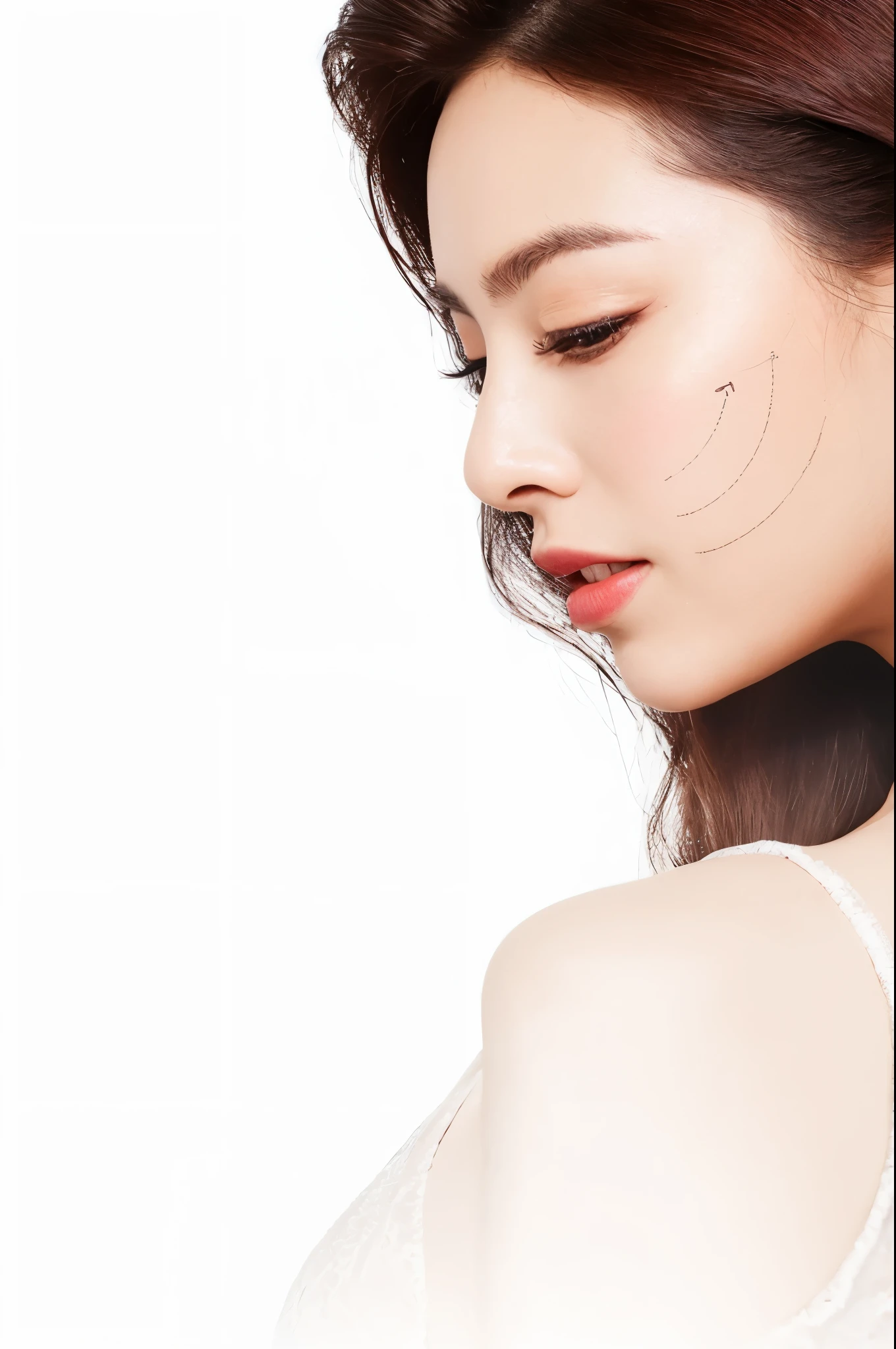 (best quality,4k,8k,highres,masterpiece:1.2),ultra-detailed,(realistic,photorealistic,photo-realistic:1.37),portraits,vivid colors,sharp focus,professional,[tattoo],white shirt,[thin facial structure],[rounded jawline],[curved woman],[rounded convex chin],[prominent jawline],[rounded chin],[round face],[slightly rounded chin],[defined jawline],[pointed chin],[smooth body features],[charming neck],[curved woman],[smooth chin],[bold chin line]