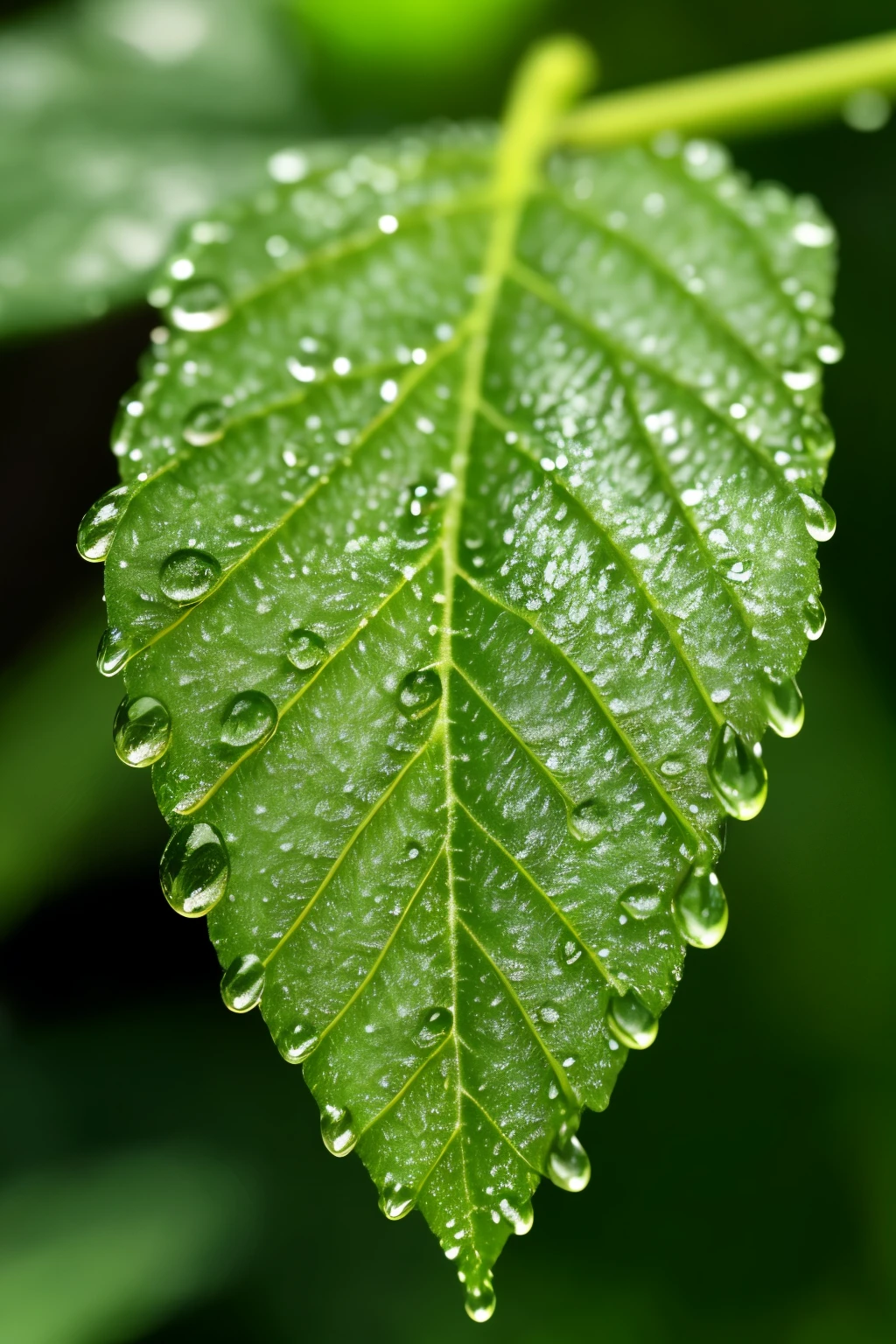 Dew drops glistening on a leaf, nature's delicate gem, ((hyperrealistic)), close-up perspective, ((early morning)), ((self-shot photo)), iPhone capture, ((obra-prima)), fresh and vivid, dewdrops' intricate presence, ((cinematic)), crisp and clear, sharp focus, soft lighting, intricately detailed, ((high resolution)), Nikon D850, natural light, 4K Ultra HD, RAW image, XF IQ4 100S, macro lens, ISO 100, 1/200s exposure, montage in Lightroom, Photoshop Elements 202