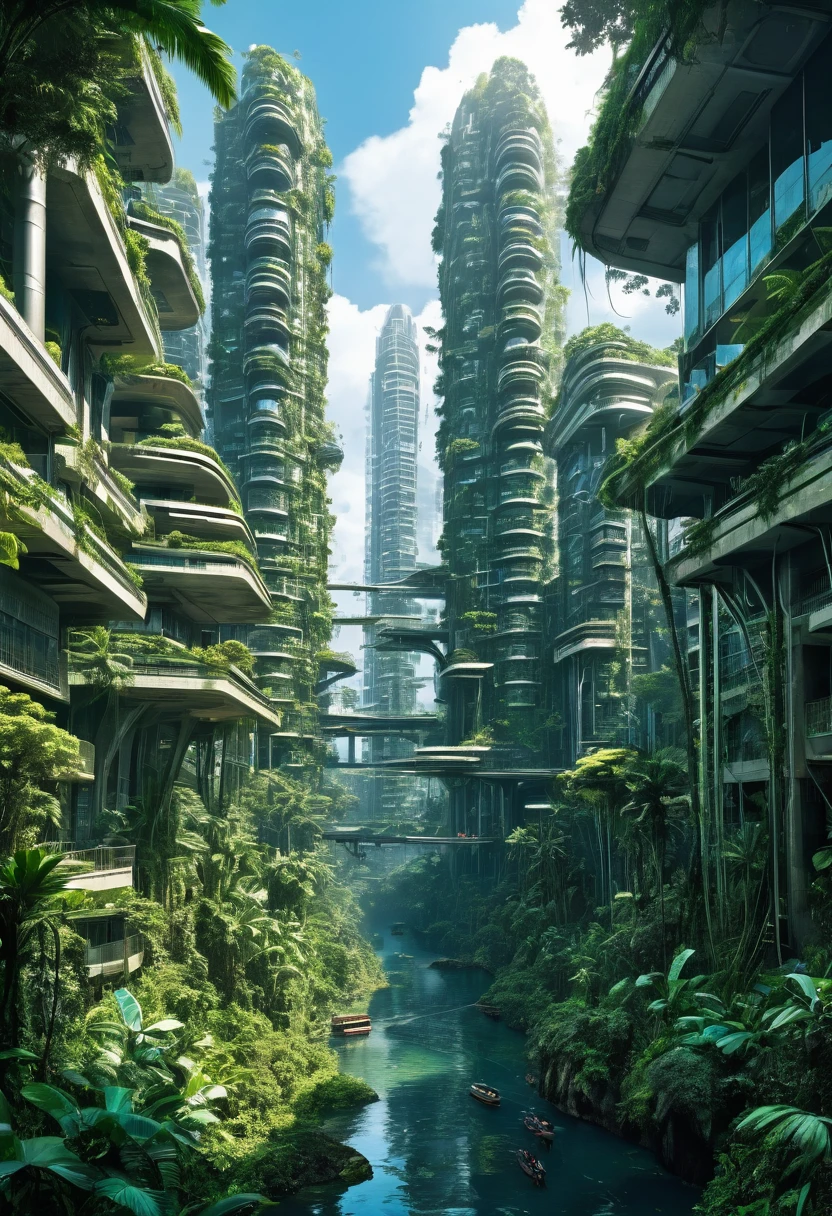 There was an ultra-modern city in the deep jungle, science fantasy