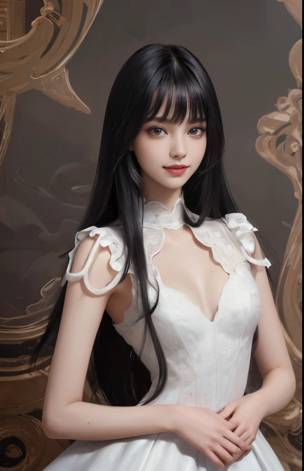 Movie photos。35mm Photo，film，major，4k，Very detailed，（（whole body）），Clear face，Pretty face，8K，masterpiece，original photo，Best quality，detail:1.2，Reality，detail，Very detailedED，CG，Unite，wallpaper，Depth of Field，illumination，lens flare，Ray Tracing，（Very beautiful face，Beautiful lips，beautiful eyes），complex，Detailed face，1 Girl，（very slim body:1.3），torn_thighhighs