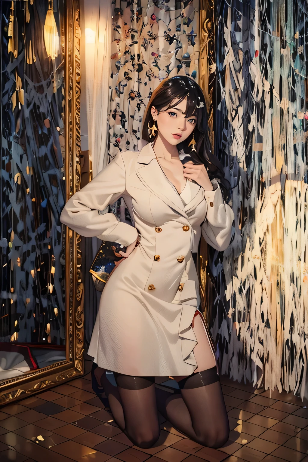 Around 30 years old, (Elegant and well-proportioned body shape), (high heels), (bob hair), (garter stocking with anklet), (spread your legs), wince,(orgasm:1.5),waiting for tongue,(Delicate and elegant light makeup), Delicate and beautiful fair skin, Detailed facial description with double beautiful eyes, Gentle eyes that shine with youth and innocence, Expressing the amazing beauty of youth, Adorable Japan Woman, A beautiful portrait that captures her enchanting charm. (8k, highest quality, masterpiece: 1.2), (Realistic and photorealistic: 1.37), (to office)