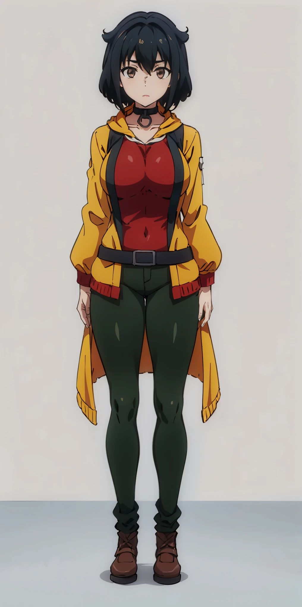 (white background)) 1girl solo full body standing looking to the camera