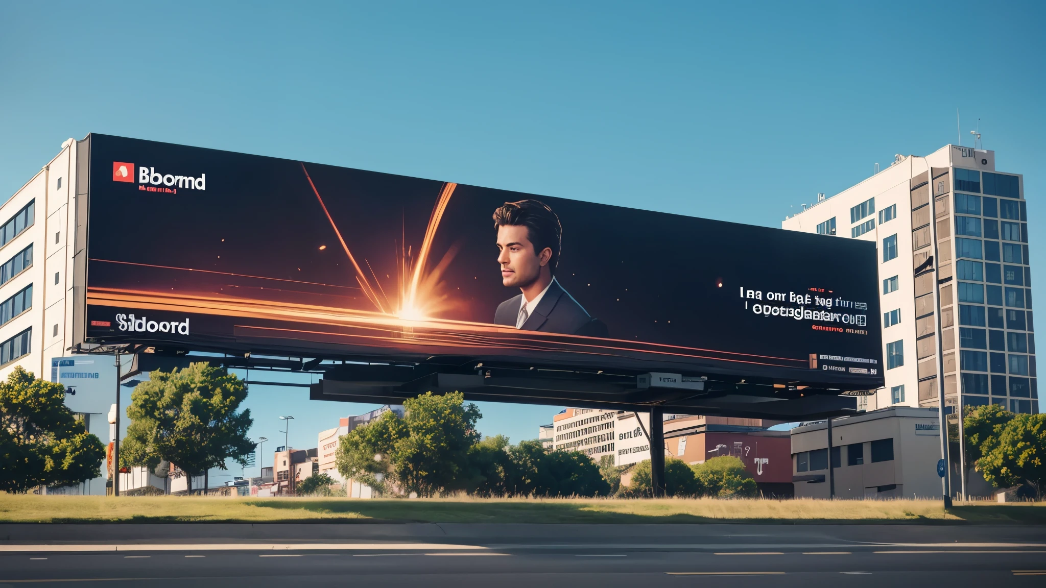 A LGh word in a billboard advertising