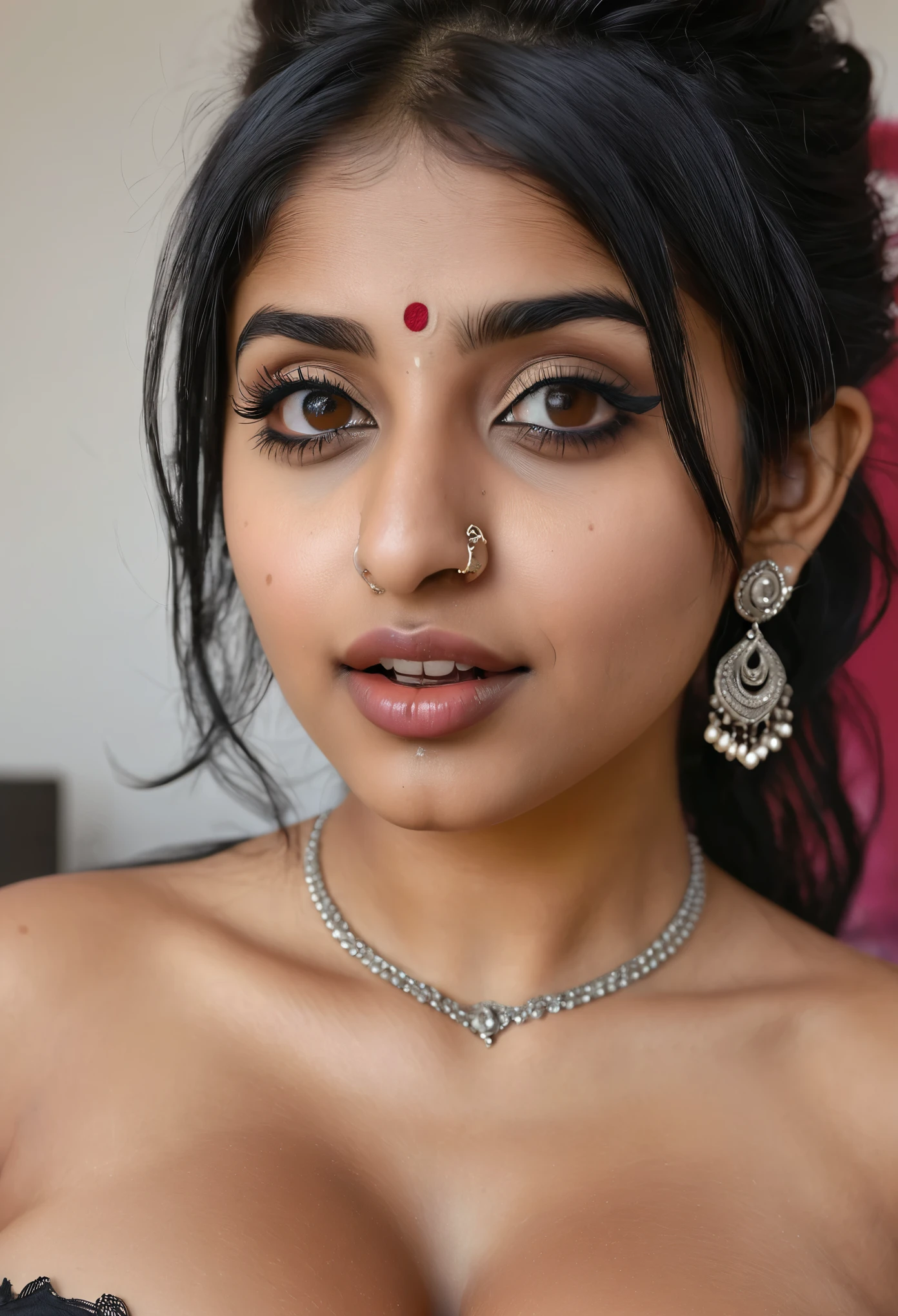 ((best quality)), ((masterpiece)), (detailed), perfect indian girl blowjob