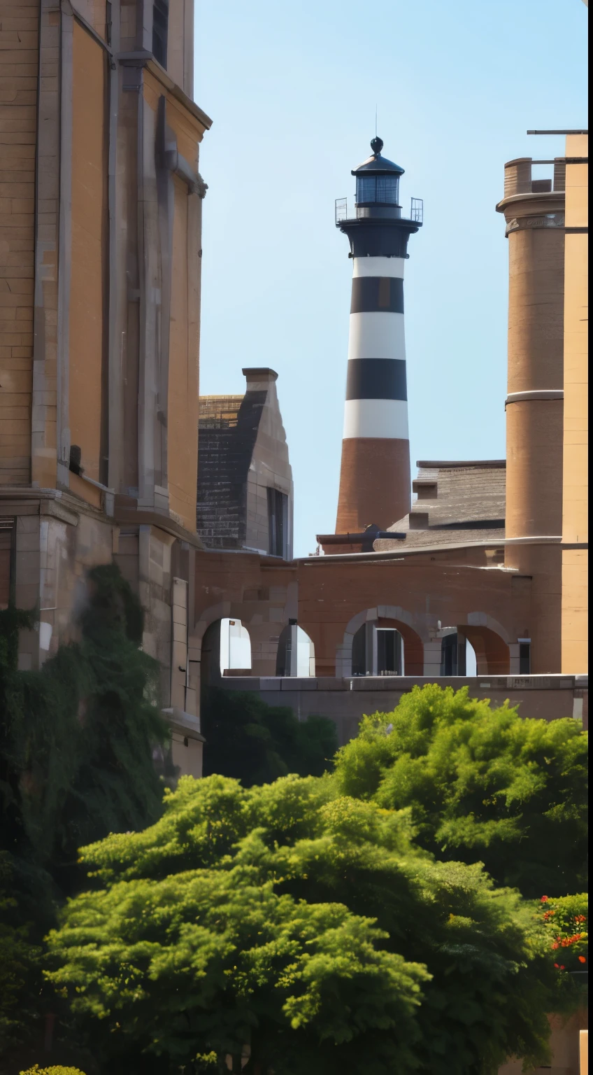 Lighthouse and keeper 