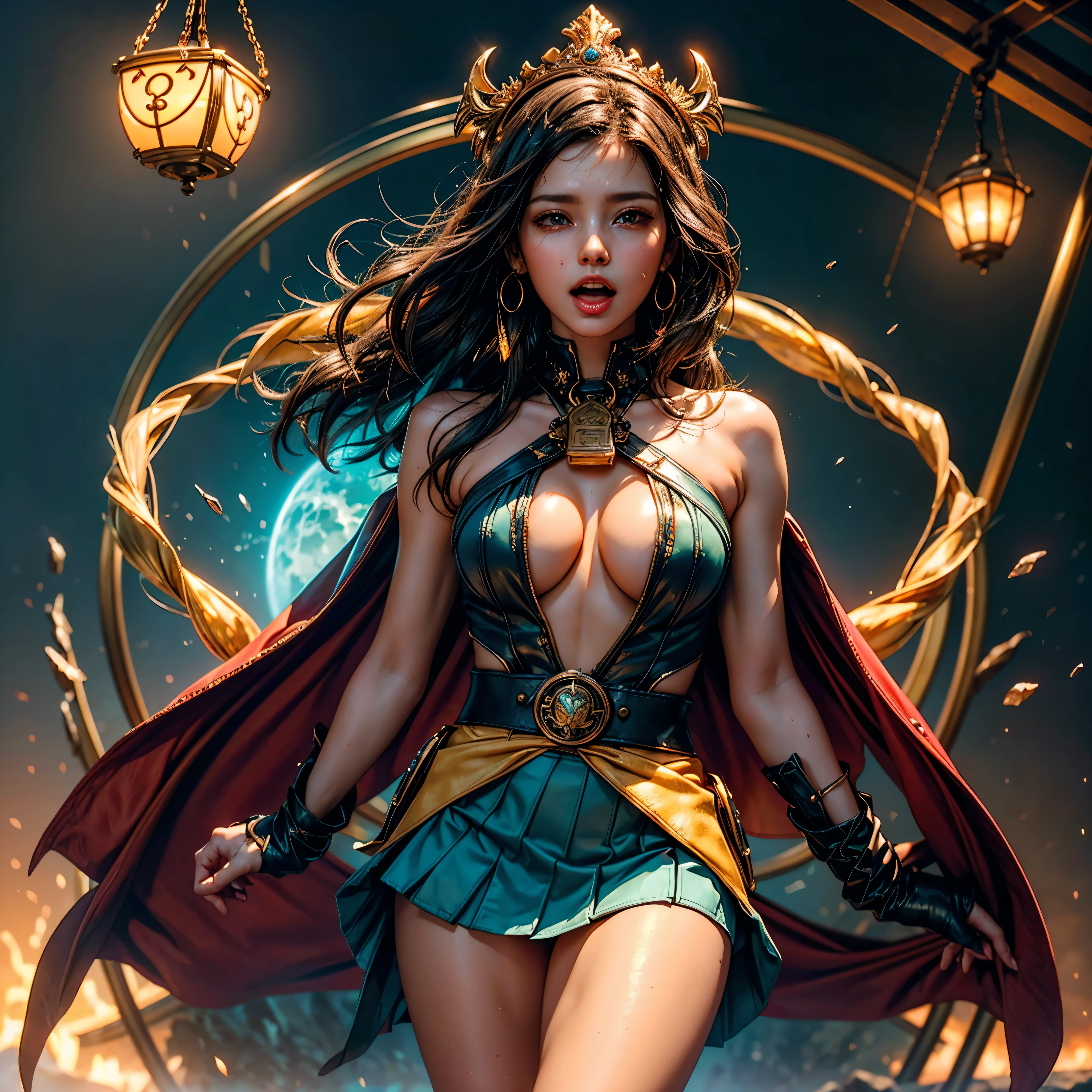 Cinematic ultra unrealengine5 masterpiece ๐๐ฆ๐นโค(๐๐ฉ๐๐โ๐๐ก๐
)๐ช๐ข๐ก๐ ultra_high-quality ultra_high-resolution CowGirl deep path equirectangular Gorgeous Diva epic eyes howling meticulously intricate ultra_high-details ultra_pro-photo-realistic ((athletic Diva Queen Native dreads african tanmed skin obvious agate perfect divine ecstatic cheekbones effects reddened embarrassed ultra beautiful_Eyes (Bright Eyes, Bright Eyes) brown black Turquoise Sapphires Open Mouth Teeth Smile tongue wet_lazuli_droplet pilot Jacket Floating crux fringe Eccentric Cape Pearl Lys Levitating Shoulders-Off chemise blanches dentelles clavicules papillotes reveal breasts falling sideboob felt satin orange corsait yellow spinel thick leather skirt silk assortie amples nombril revealing heart beltโค cadena pubic scarlet pubis-hairy obvious indigo Size silver adorned padlock Gold thighs legs garters Gothic inox boots)) enhanced ultra_sharp-focus luminescence Moonlight tourmaline volumetric lightning contrast saturate optimal accurate extreme improved reflex UHD NVIDIA_RTX_RENDERING RAY_TRACING DLSS_3 EFFECTS_CINEMATIC XT3 HDR DSLR cgi vfx sfx 3dcg color-coded romm rgb pbr fxaa txaa ssao weird conjuration strange fleuraison summon baby Lotus Earth floraison hearth sundrop liquid lava drop of Lava fullbodye tattoo sex naked nsfw varied multi etc. --v6 --s1000 --c20 --q5 --chaos100