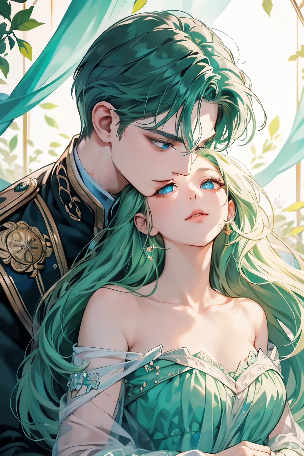 In this enchanting close-up image, the amazing fantasy couple, Sheiloveyousomuch and Amazingsuperbcutebjudvhunjii, are captured in a moment of pure love and passion. Their captivating features are intricately detailed, with Sheiloveyousomuch's radiant, sparkling blue eyes gazing deeply into Amazingsuperbcutebjudvhunjii's mesmerizing, emerald green orbs. Their expressions are filled with intense emotion, their faces glowing with the soft, ethereal light of a thousand twinkling stars.

Sheiloveyousomuch, with her long, silky golden hair cas