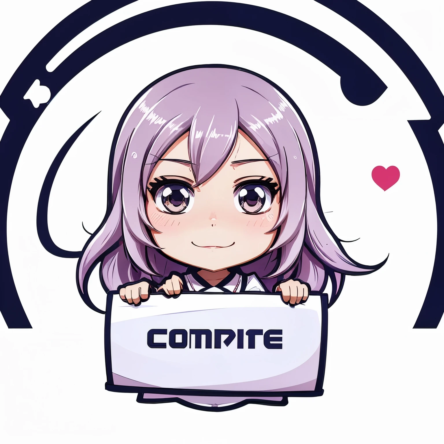 an innovative designer with a flair for anime, especially the cute and chibi style logo written on Company name. 2D illustration. In white background. Vector illustration.