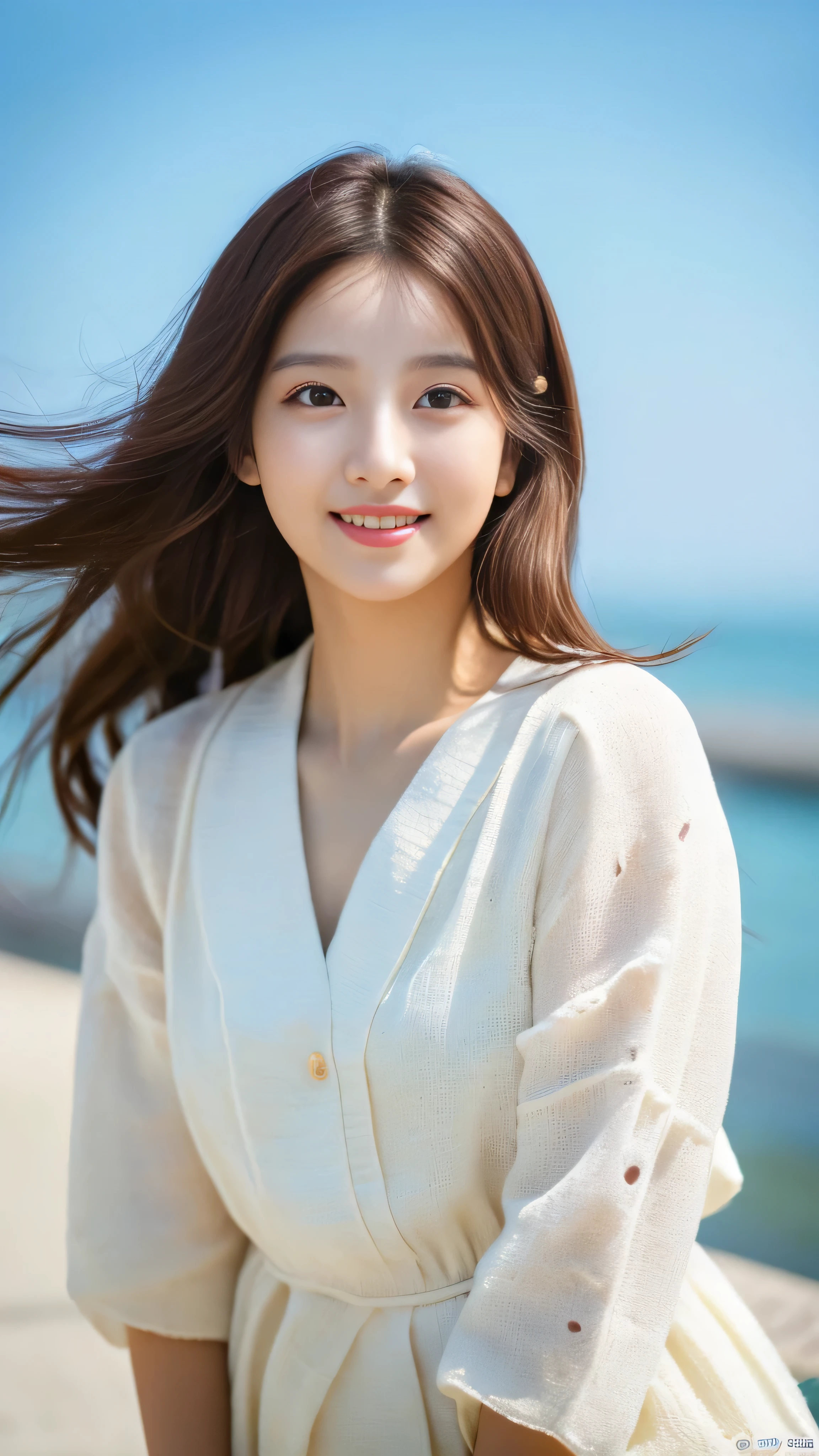 (((32k,high detal,high-detail、masterpiece,Attention to detail,full body Esbian,Lori,独奏))),Raw photo & realistic atmosphere,beautiful dark blue eyes,Detailed mouth,Glossy lips,Detailed eyebrows,Eyes drawn in detail with soft white skin that shines in every detail、Very beautiful eyes with azure eyes,Detailed lips、Very beautiful face,Very well-formed face、Lifelike face,shiny beautiful lips,Beautiful eyebrows,Infinite reality,Japan High School Uniform Best Design, Realistic Young Gravure Idol,Very cute high school girl, , japanese girl school uniform, Japanese high school girl , Young Sensual Gravure Idol, Young Gravure Idol, Beautiful and cute15 year old schoolgirl,the whole body is wet,dripped out,with a flushed face,Tremendously beautiful15-year-old girl,natural soft light、The body is dripping wet,Sheer clothing,Brown shiny hair,Hair is wet,Dripping water,dripping(Don't wear skirts,bare-legged,,Wet and see-through white short sleeve shirt,summer clothing,Beautiful kind eyes,Looking at the camera:1.3),(((youthfulness,Beautiful smooth legs,Exposed thighs,Gentle smile,small shapely breasts,Immature body,Sexy Uniforms,short-cut,The chest is open))),(Shots from the air,From directly above,photographed,Facing up,Lie on your back and float on the water,Look up,Spread your arms and legs,lying on your back with a large body,Sleep soundly on your back,Lori Lori,Body floating on the surface of the water,Beautiful breasts coming out of the water:1.5)