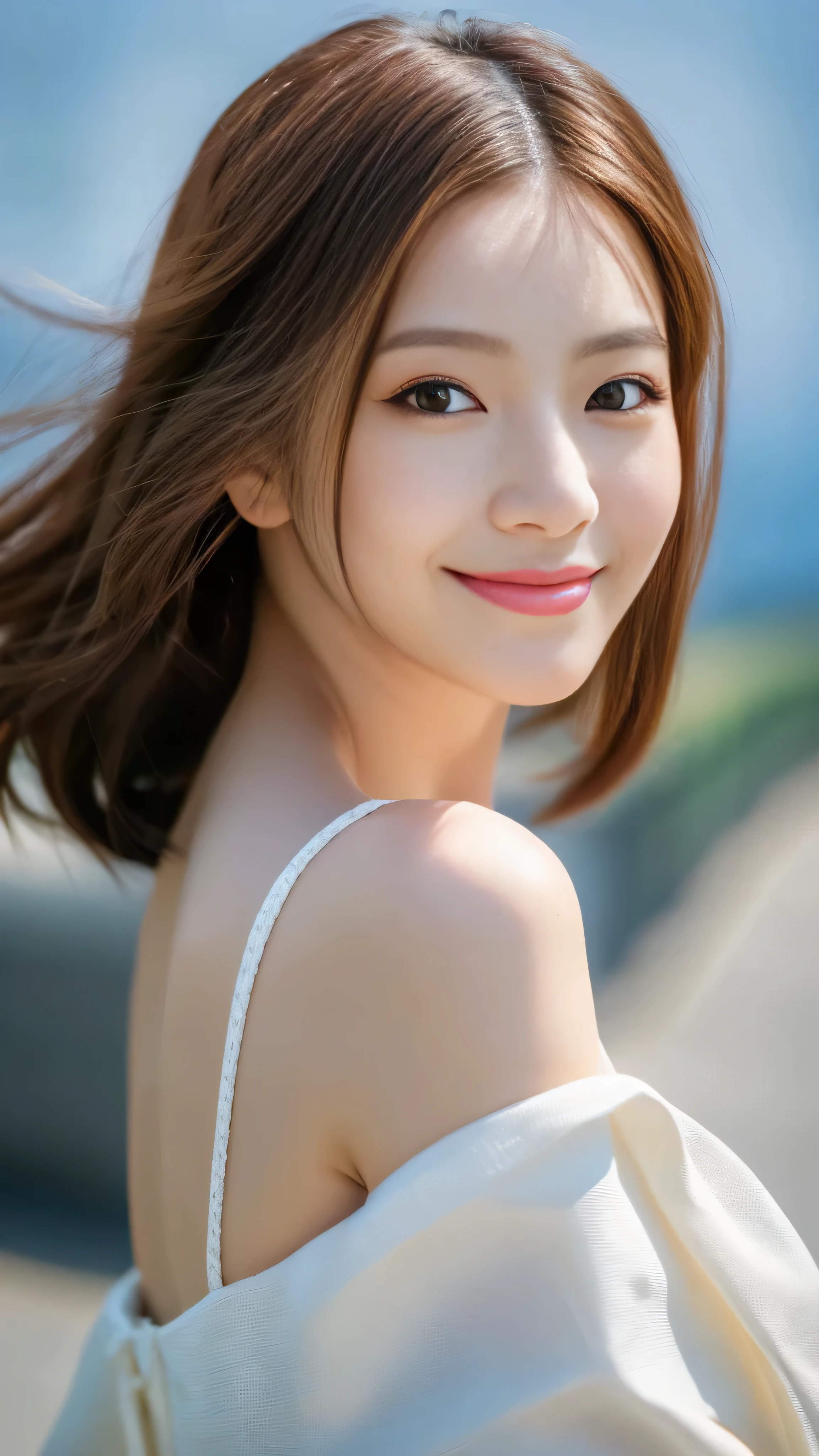 (32K:1.5), 1 girl,light smile,whole body,simple background, (realistic:1.4),
(The most beautiful in China:1.4), (ultimate beauty:1.4), masterpiece,4k,8k,(masterpiece,ultra high resolution:1.5),(masterpiece,photo-realistic:1.5),masterpiece,fine eyes,masterpiece,detailed face, Perfectly balanced face, looking at camera, hair blowing in the wind, Beautiful skin like porcelain, beautiful eyes, Ring-shaped eyes,