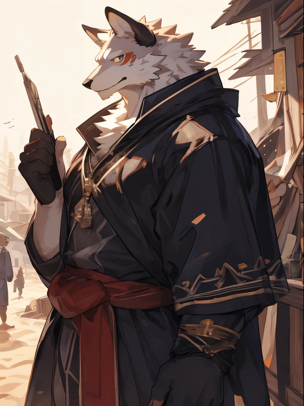 ((By Bebebebebe, by SpiritD, by K0BIT0WANI, best quality, masterpiece, perfect anatomy, detailed picture)), 1 female, Law, (Sdorica), sexy body, big breasts, bikini, in the beach,