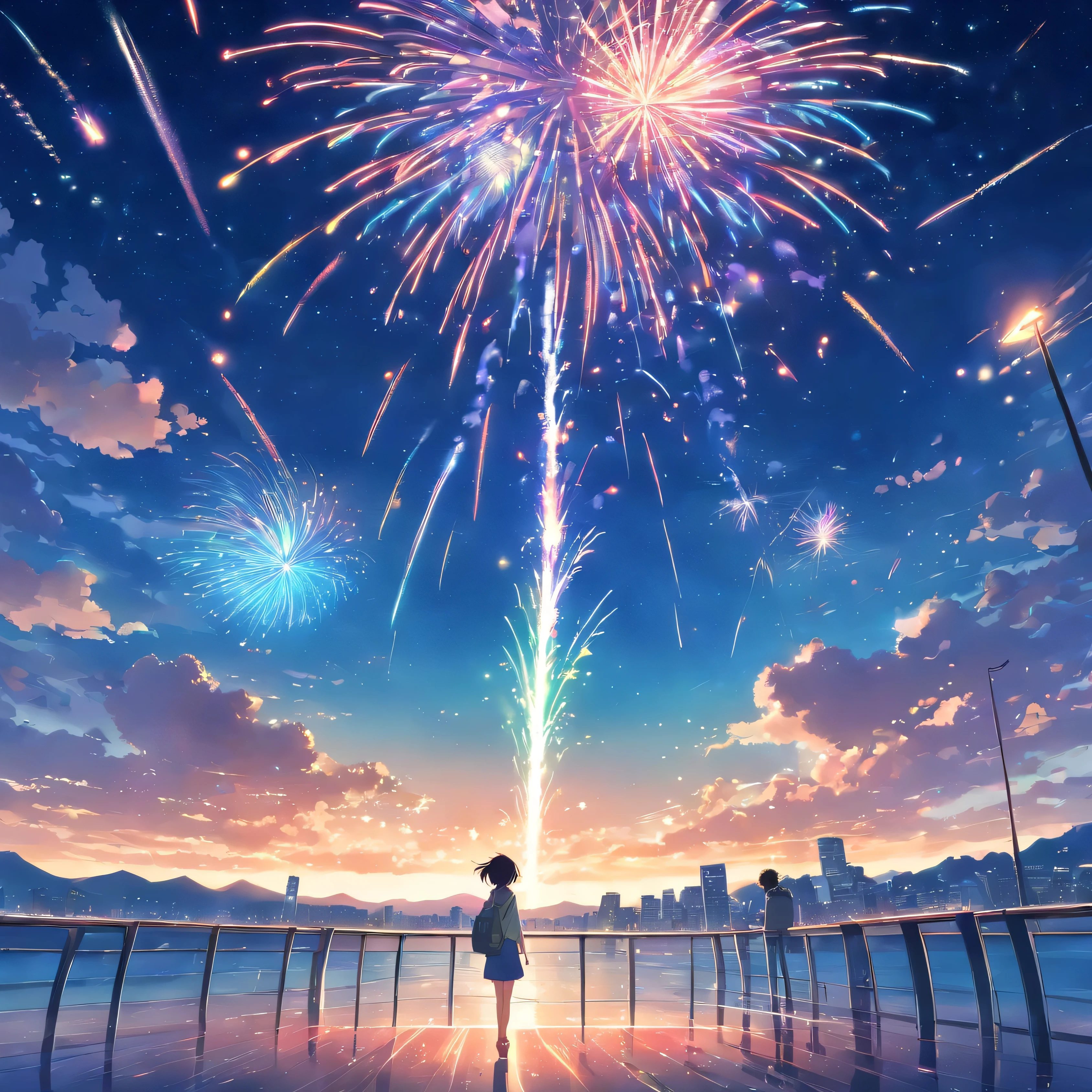 night sky、firework