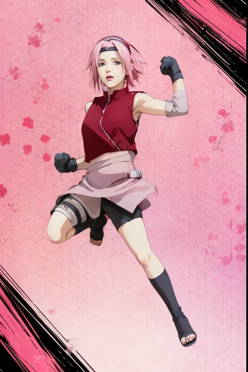 A picture of Naruto's Sakura Haruno tied up