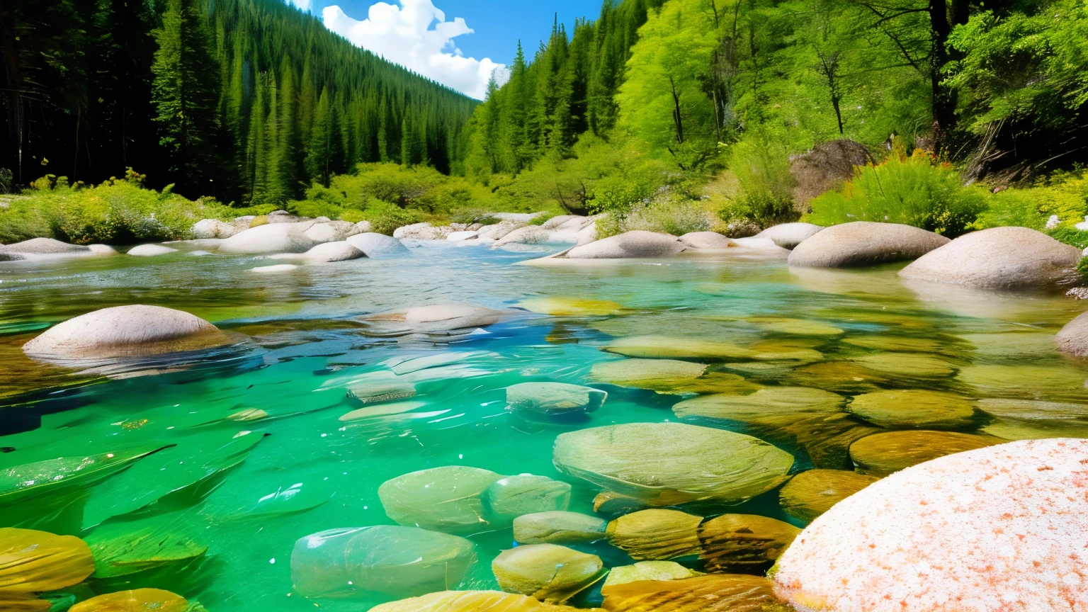Crystal-clear mountain springs