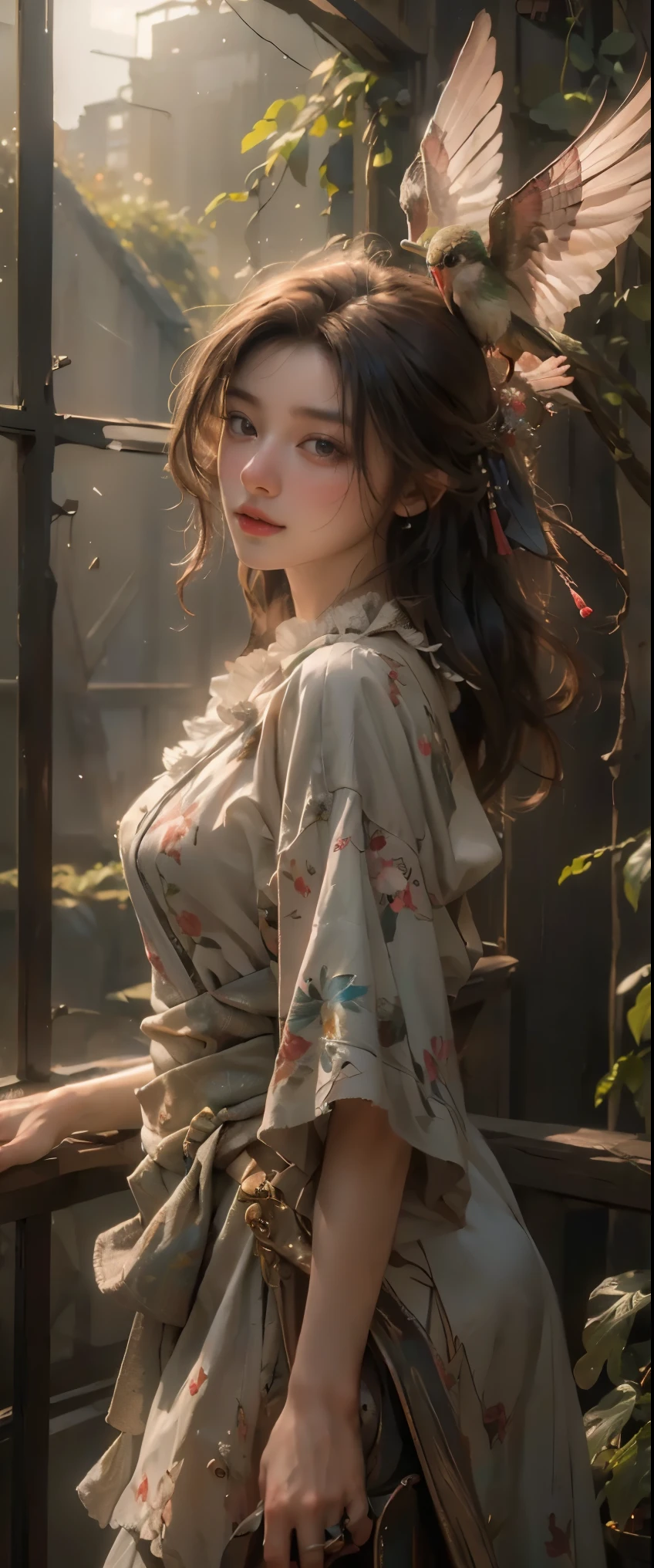 ((masterpiece, highest quality, Highest image quality, High resolution, photorealistic, Raw photo, 8K)), Hummingbird, 