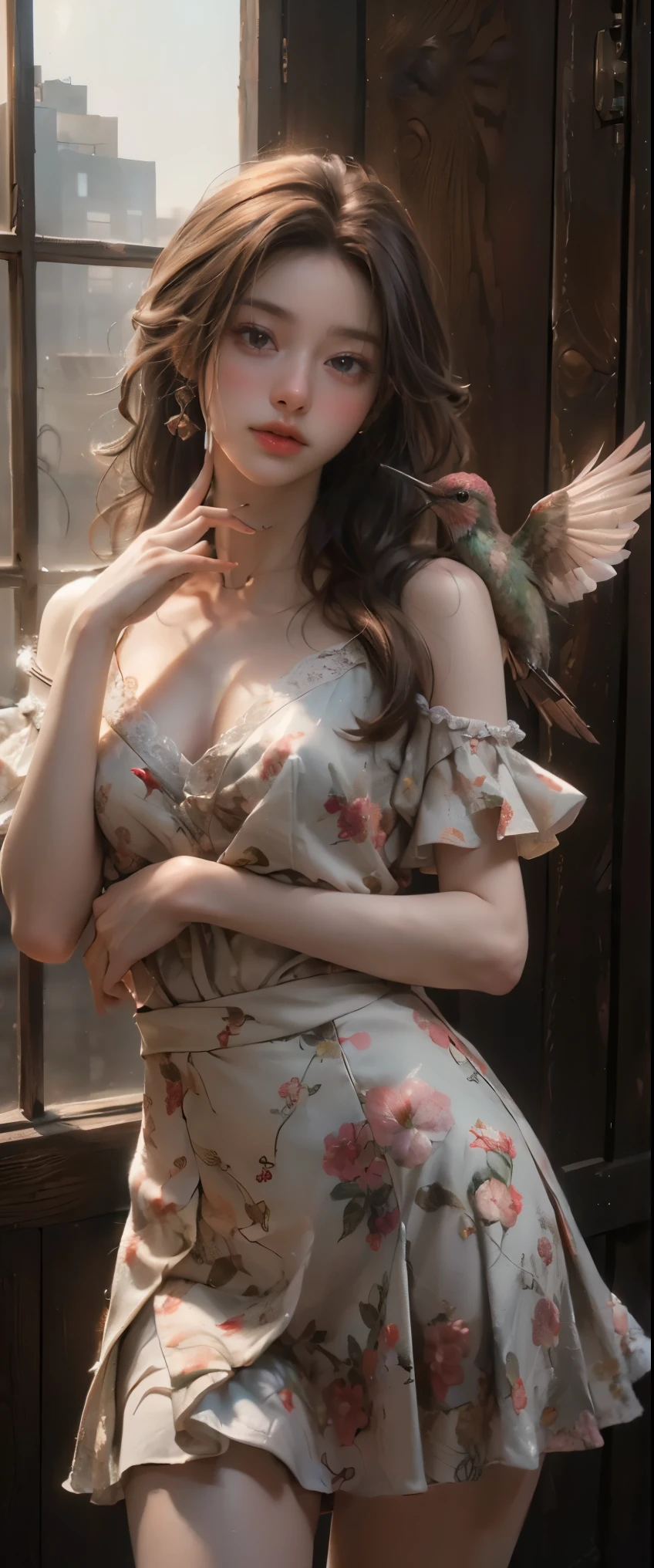 ((masterpiece, highest quality, Highest image quality, High resolution, photorealistic, Raw photo, 8K)), Hummingbird,