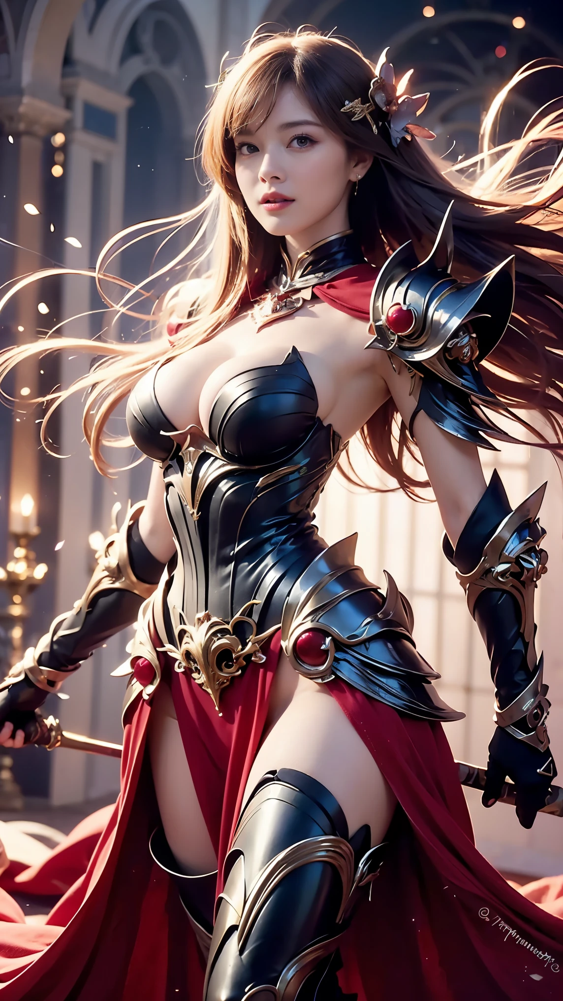 (highest quality, 8K, 32K, masterpiece, UHD: 1.2), professional photos, realistic pictures, fantasy, multiple angles, close up photo, Photo of erotic beauty warrior, sexy, (goddess of beauty), 1 girl, spread your legs wide, showing pussy, Pubic hair sticking out from armor, ((big breasts, huge show: 1.2, long, natural chest protruding from the armor)), erotic body, curved body, perky butt, Seraphina is a knight who likes to show off her body., her beautiful breasts and smooth pussy, naked, her feminine intimate parts, her breasts exposed, Exposing, Her mesmerizing beauty is matched by her extraordinary skills。. her blue eyes shine with determination, Her golden hair falls in soft waves around her shoulders.. Wearing carefully made costumes、, sexy armor, she exudes a subtle sensuality.
Seraphina's armor、Gracefully hugs the feminine curves of your body。, Highlighting her breasts and pussy. Delicate lines and intricate details add a captivating touch to her presence。. A flowing cloak dances in the wind as you move., Add an element of mystery and charm.
wear armor、Tailored to emphasize femininity and muscular abdomen。. Her swordplay is a natural extension of her grace, And she carries herself with confidence that attracts attention wherever she goes.
Seraphina is more than just a sensual and sexual figure; She is a fearsome warrior with magnetic powers that transcend the battlefield.. Her charm lies in the unique combination of beauty and porn, Everyone admires her for her erotic appearance.