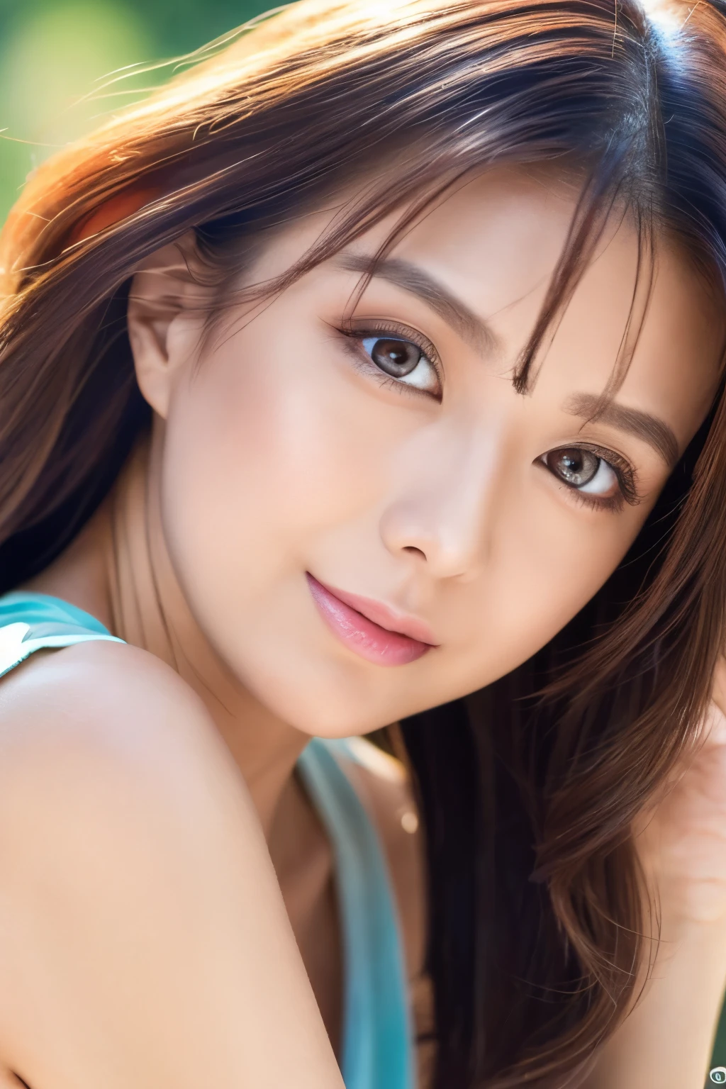 (best quality,highres,ultra-detailed),portraits,beautiful Japanese lady,beautiful detailed eyes,beautiful detailed lips,extremely detailed face,longeyelashes,soft smile,long hair,natural lighting,vivid colors, actress