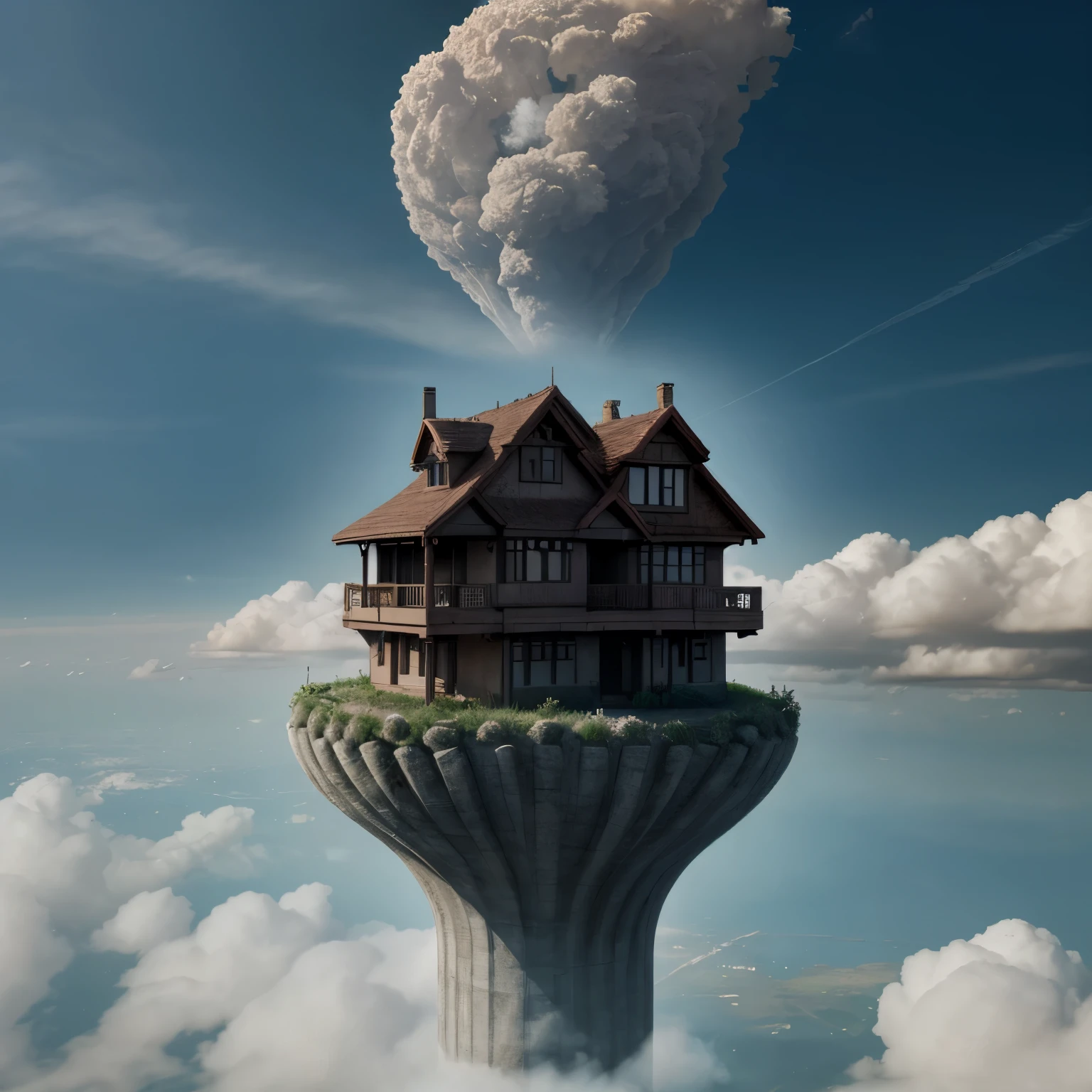 House in the sky 4k
