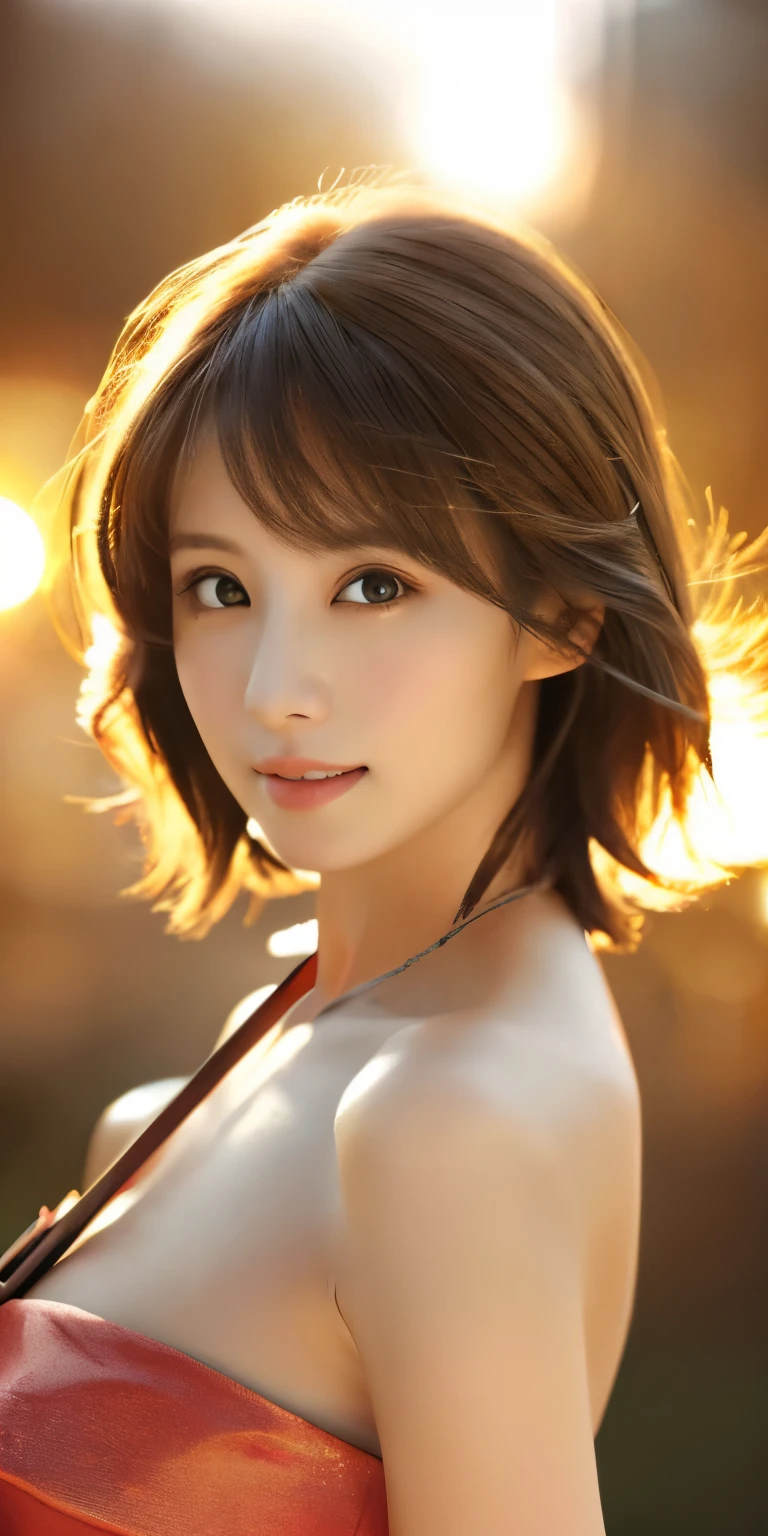 masterpiece、highest quality、High resolution、table top、wallpaper、realistic、bright lighting、professional lighting、face light、smooth lighting、japanese woman、adult、Beautiful woman、action、gravure、sexy、poor、super beautiful、beautiful skin、beautiful and detailed eyes、detailed face、slim、Moderately、short hair、brunette colored hair、brown eyes、look at the camera、Let&#39;s play the violin、
