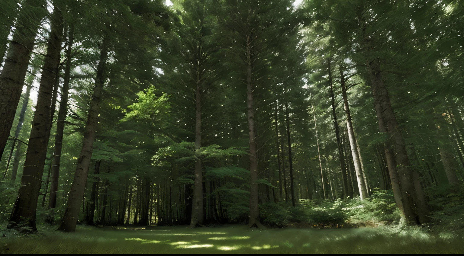 Tranquil moments in secluded forest groves