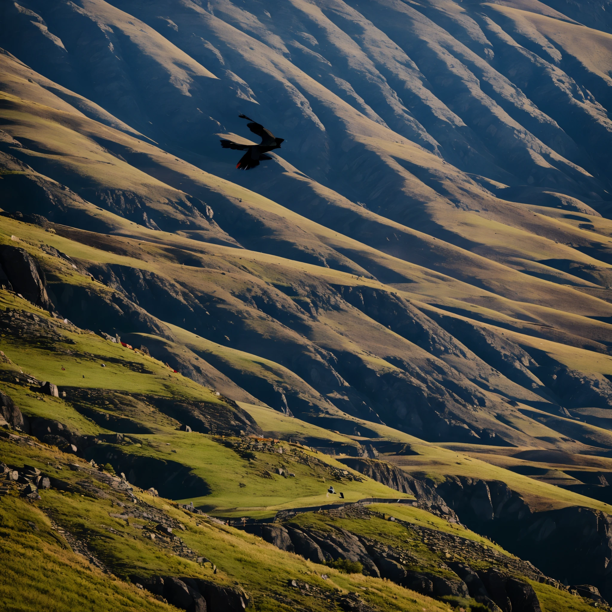 Crow　where it&#39;s flying　Mountain　sharp