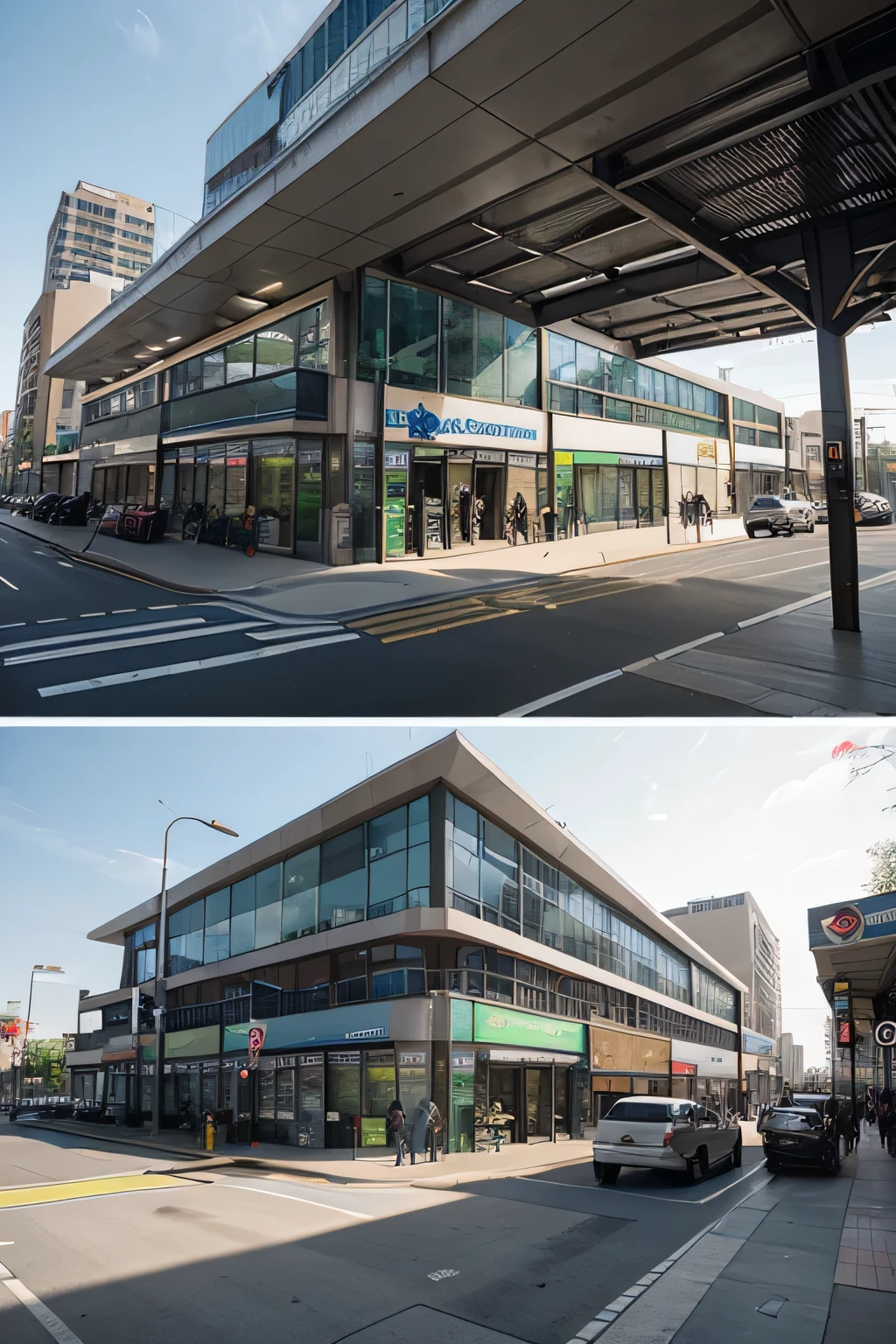 design a concept diagram for transit hub which have bus terminal integrated with metro and also includes commercial, retail and office spaces. The concept should focus on retail space with street character. The site is in triangular shape in which shorter side have proposed metro line which is north