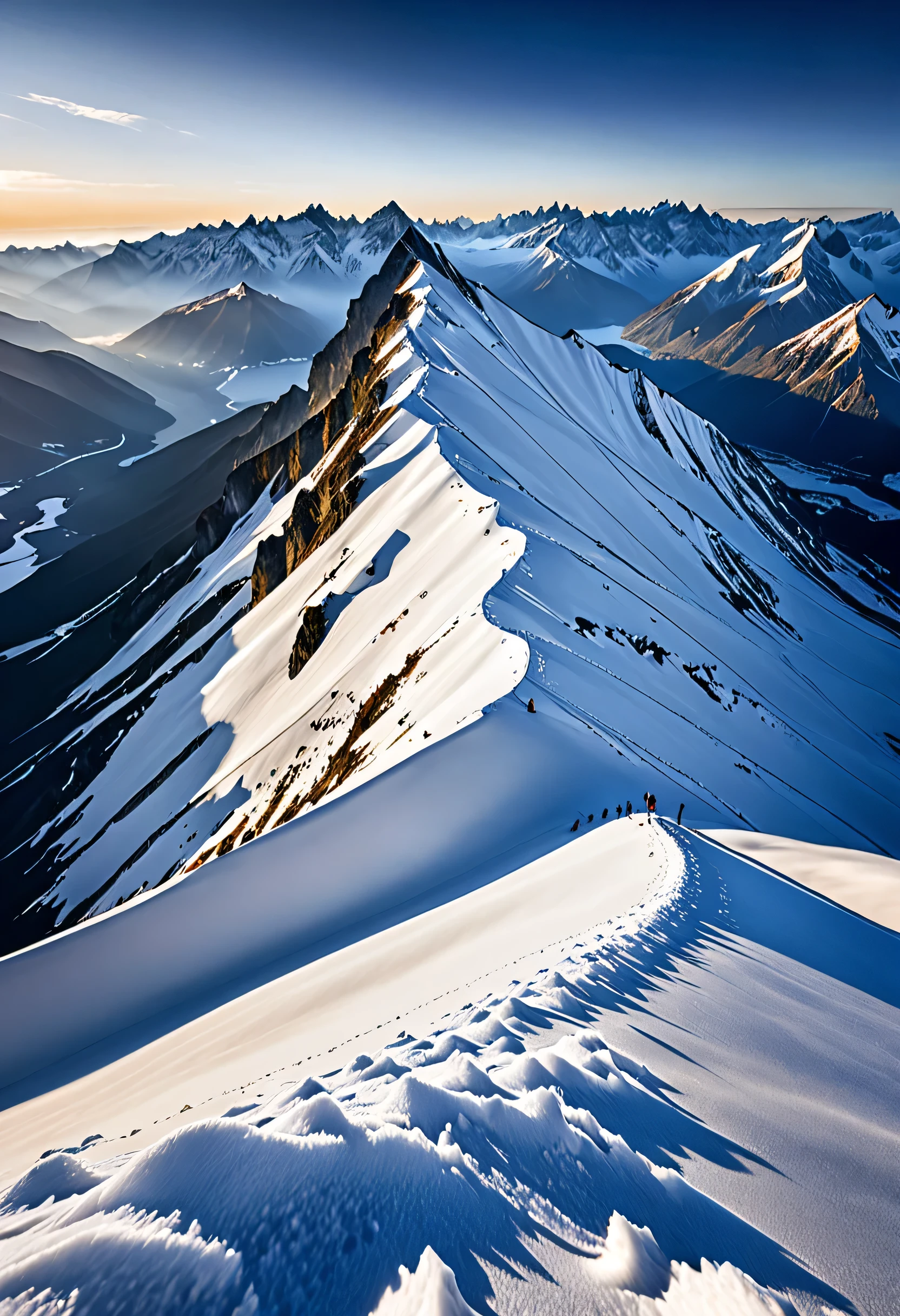 Scenery photography, snow mountain, Aerial View, snow scene, Cinematic lighting, National Geographic Photography, Martin Lark, (original photo, best quality), (actual, photo actual: 1.3), masterpiece, extremely delicate and beautiful, emphasize, The original, perfect lighting, (Extremely detailed CG: 1.2), Unite, 2k wallpaper, Amazon, Fine details