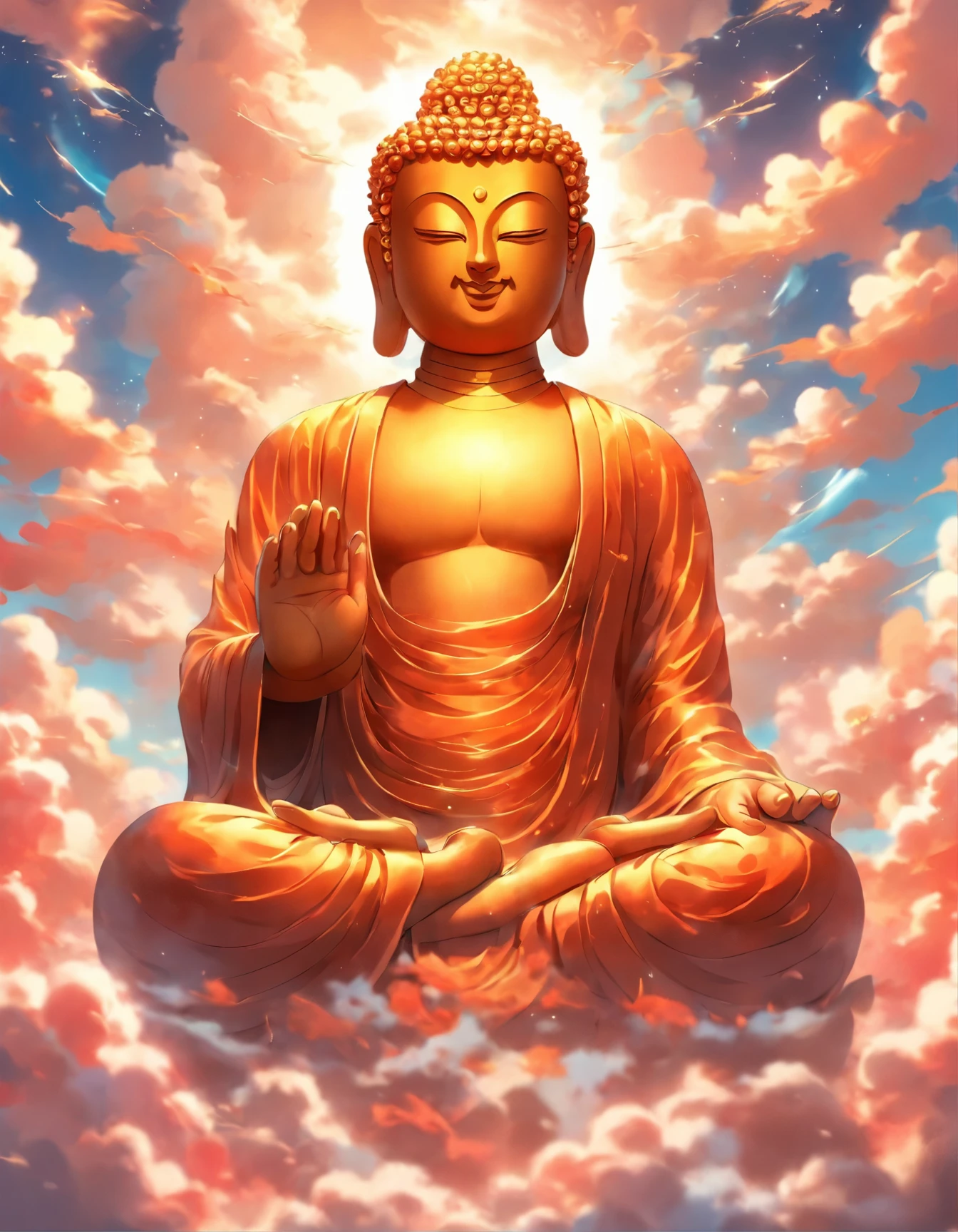 sky sky，buddha statue cloud