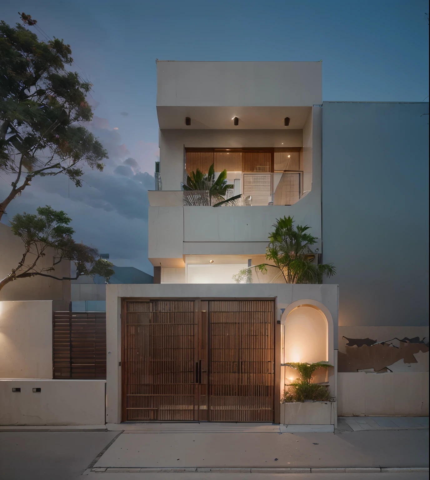 , architecture focus, dezeen, architecture, photo of housev1, house, exterior, car