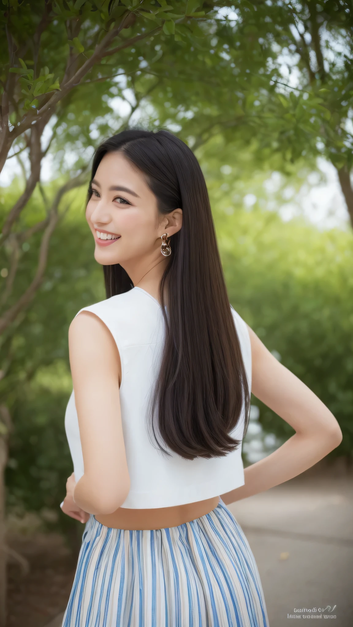 ((highest quality、8k、masterpiece:1.3))、1 girl、The beauty of slim abs:1.3、(hairstyle casual、huge tit:1.2)、super detailed face、delicate eyes、double eyelid、laughter、Home、vest、alcohol、45 years old、housewife、smile、The wife next door、charm、cleavage、big ass、skirt、About 40、Rear view、squat、